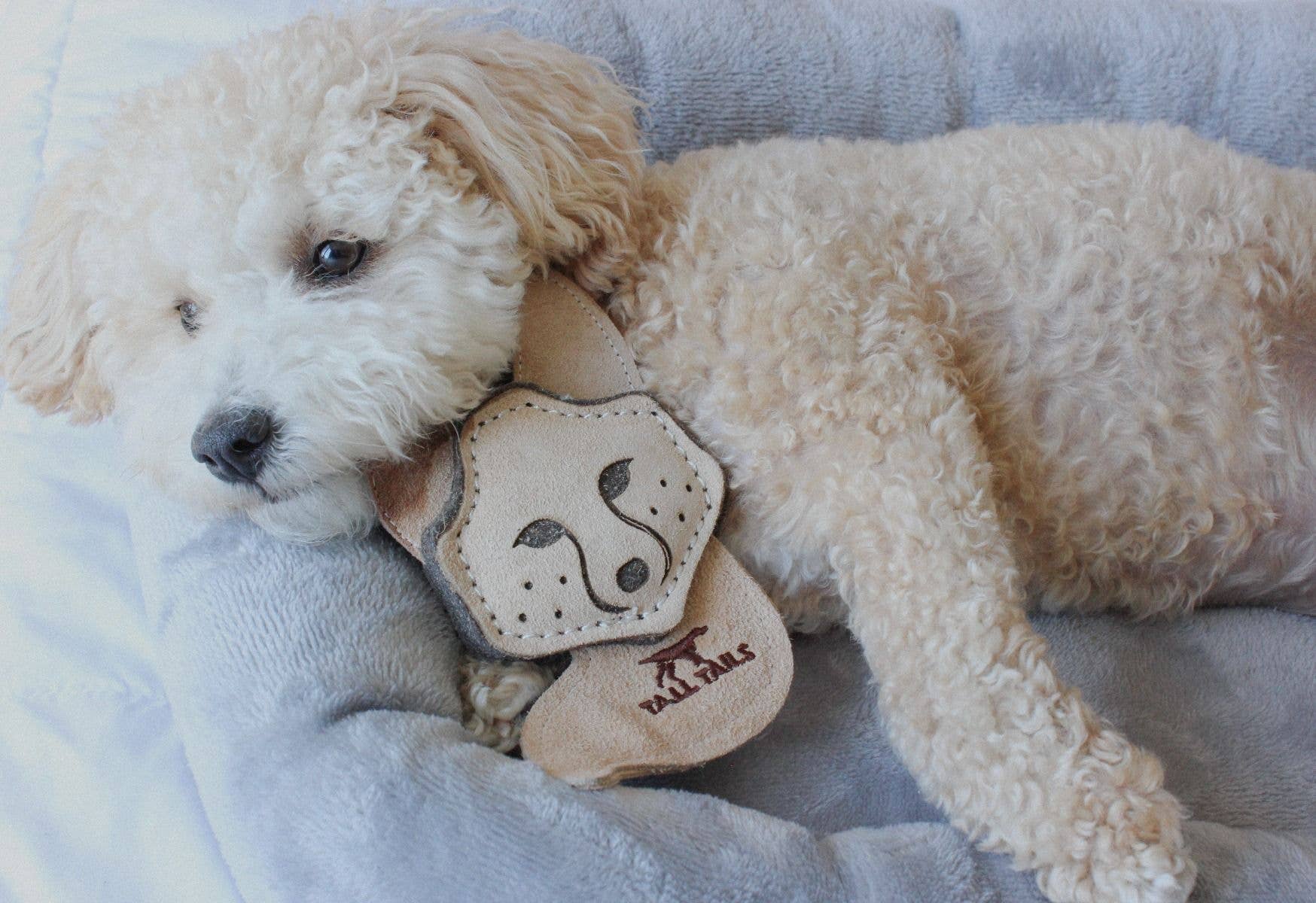 Tall Tails Natural Leather & Wool Fox Toy - 4"