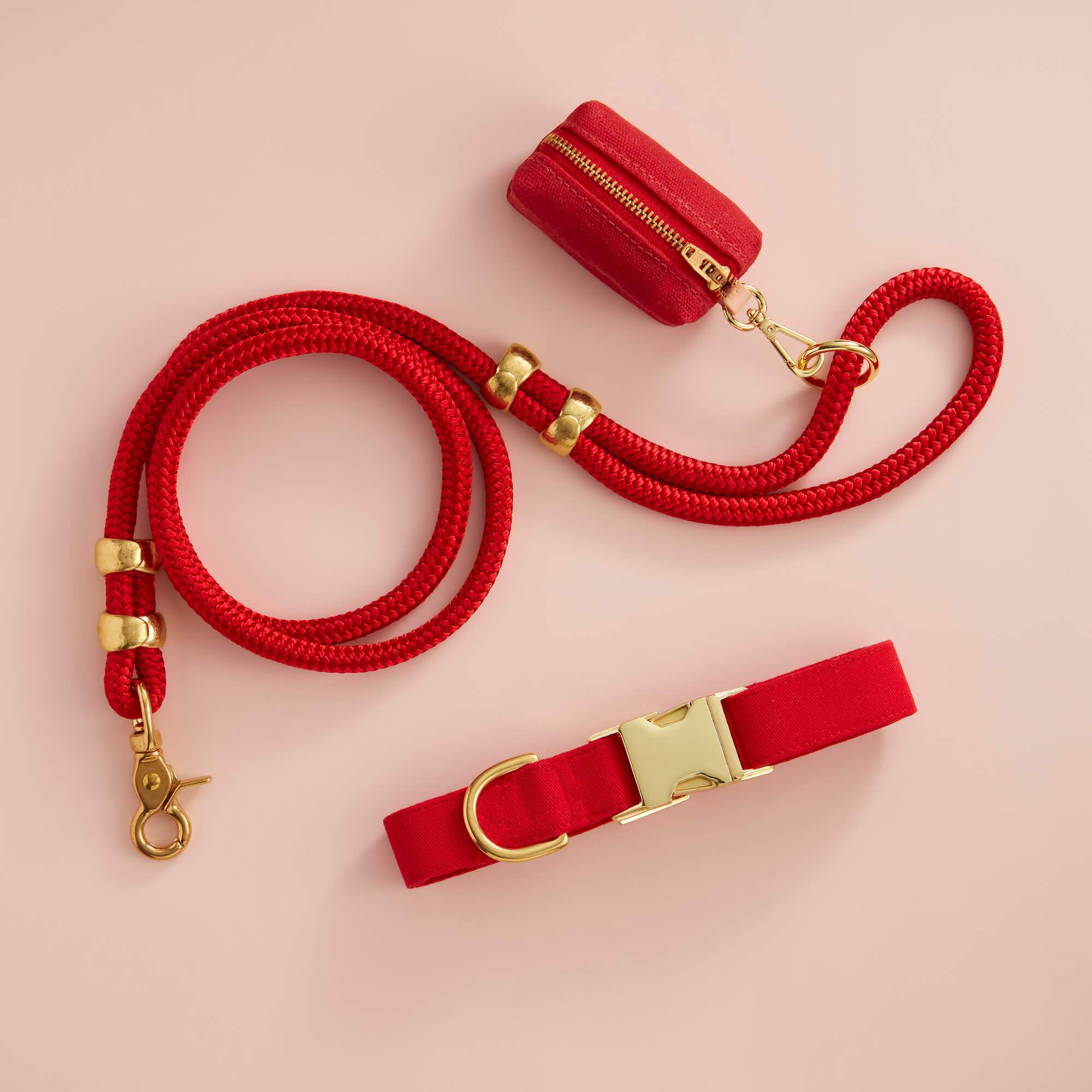 Ruby Valentine's Day Waxed Canvas Poop Bag Dispenser