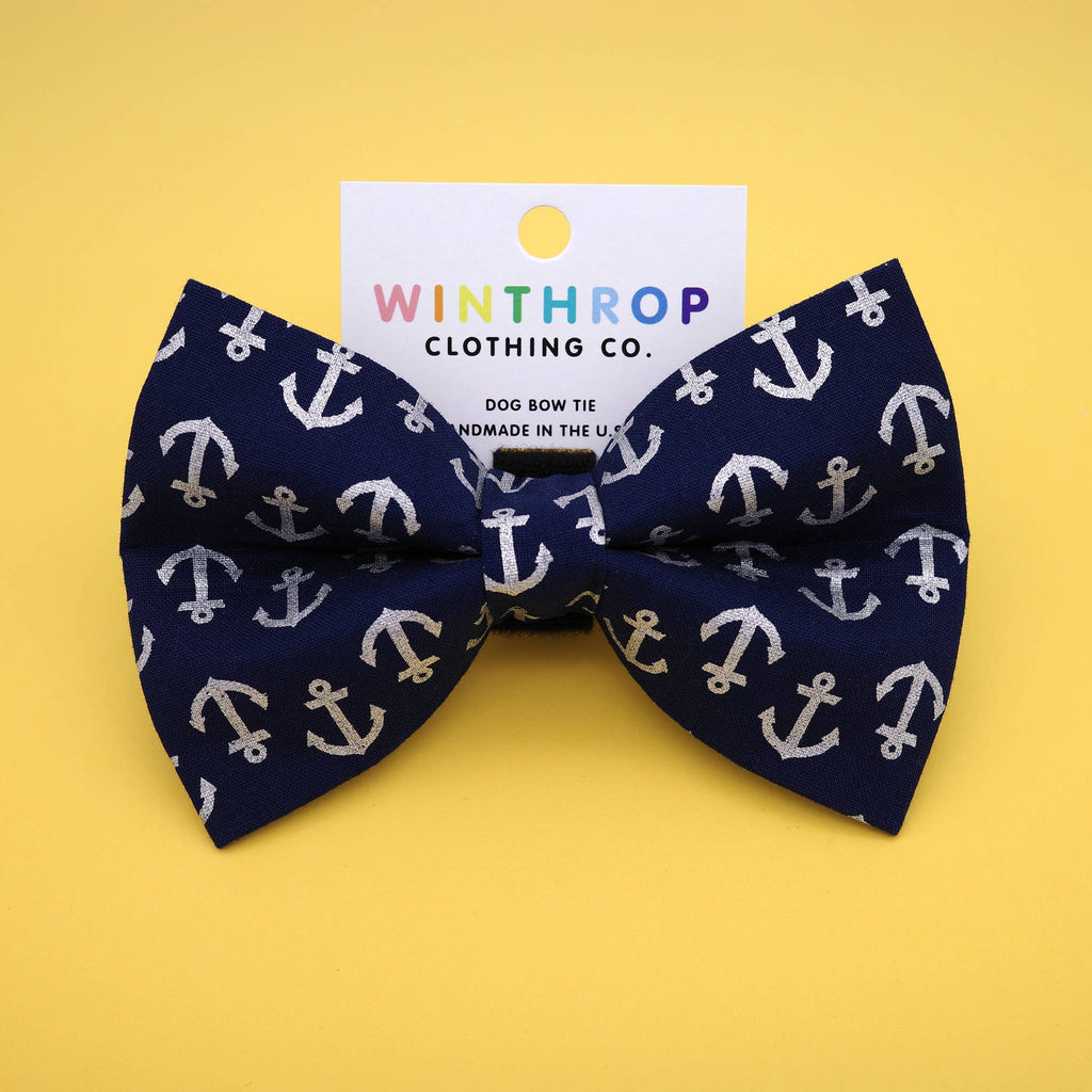 Anchor Dog Bow Tie