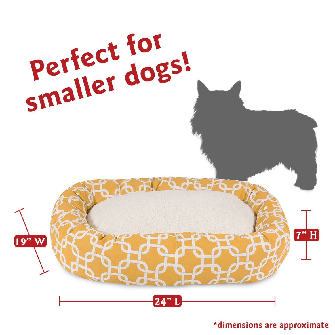 Links Sherpa Bagel Dog Bed