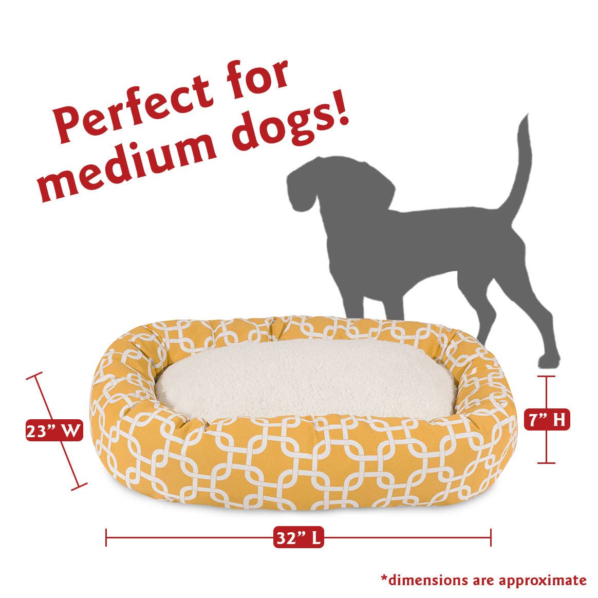 Links Sherpa Bagel Dog Bed