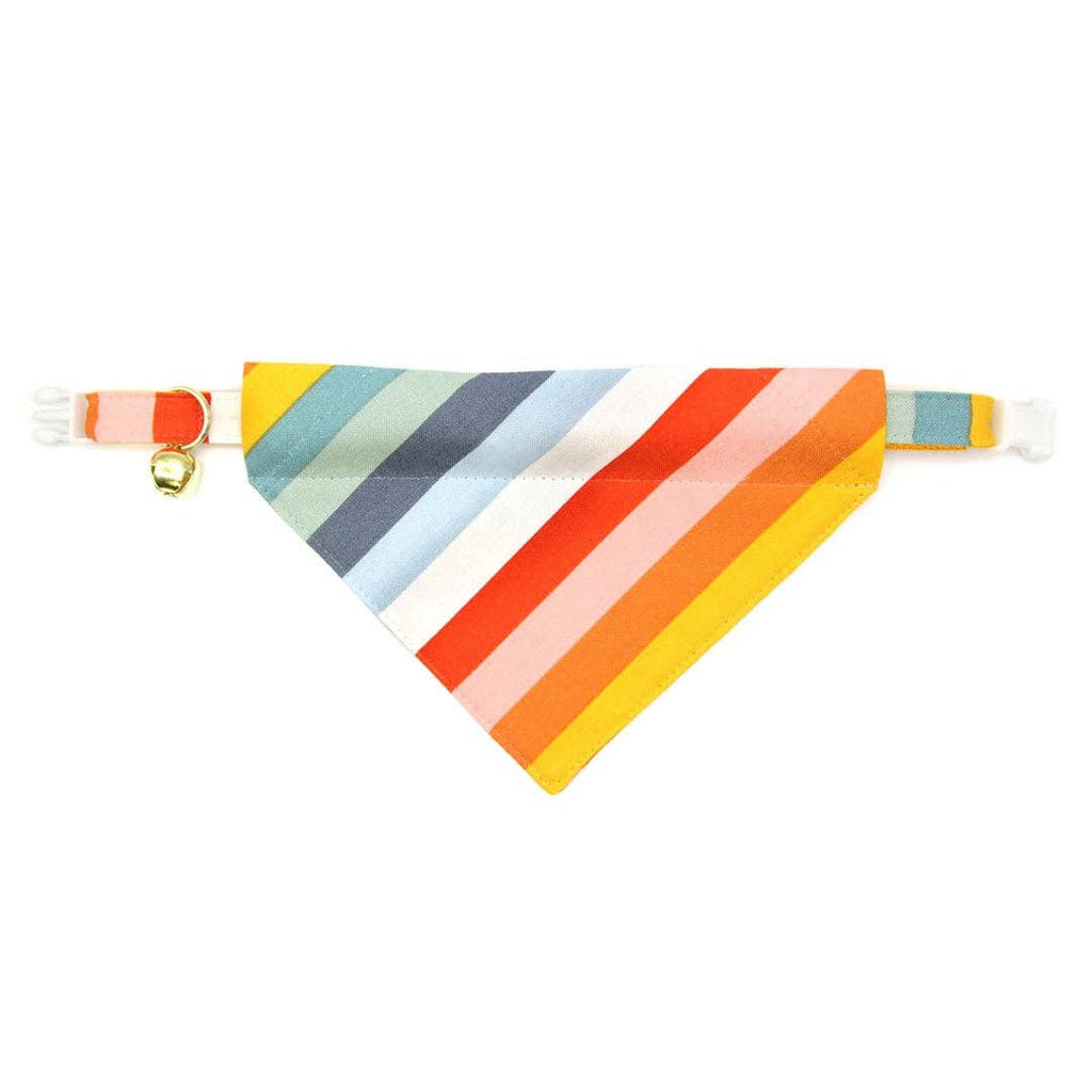 "Carousel" - Striped Rainbow Cat Collar