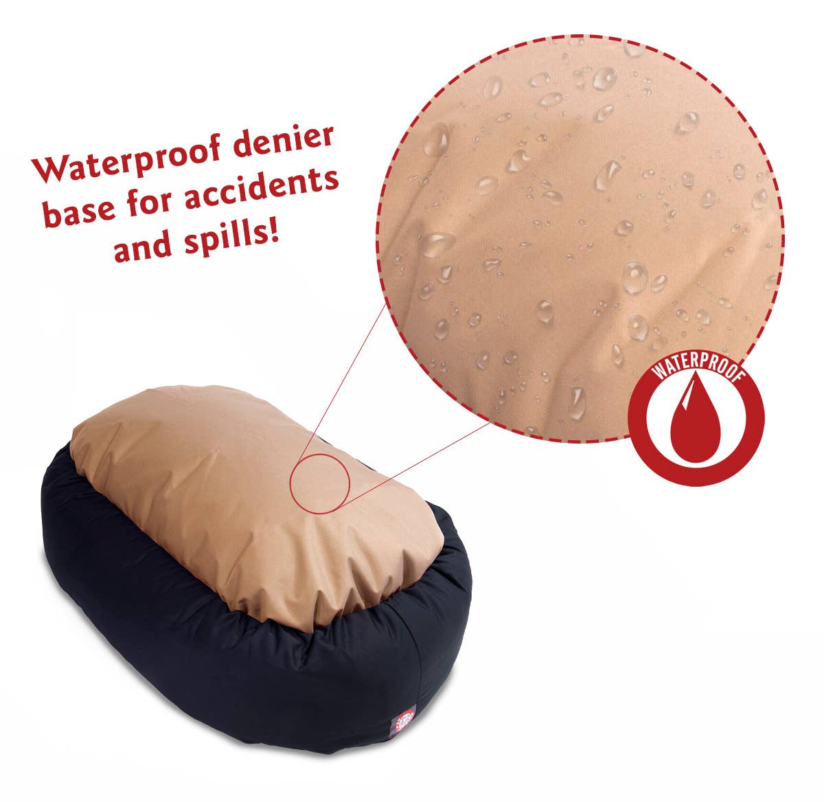 Poly/Cotton Sherpa Bagel Dog Bed