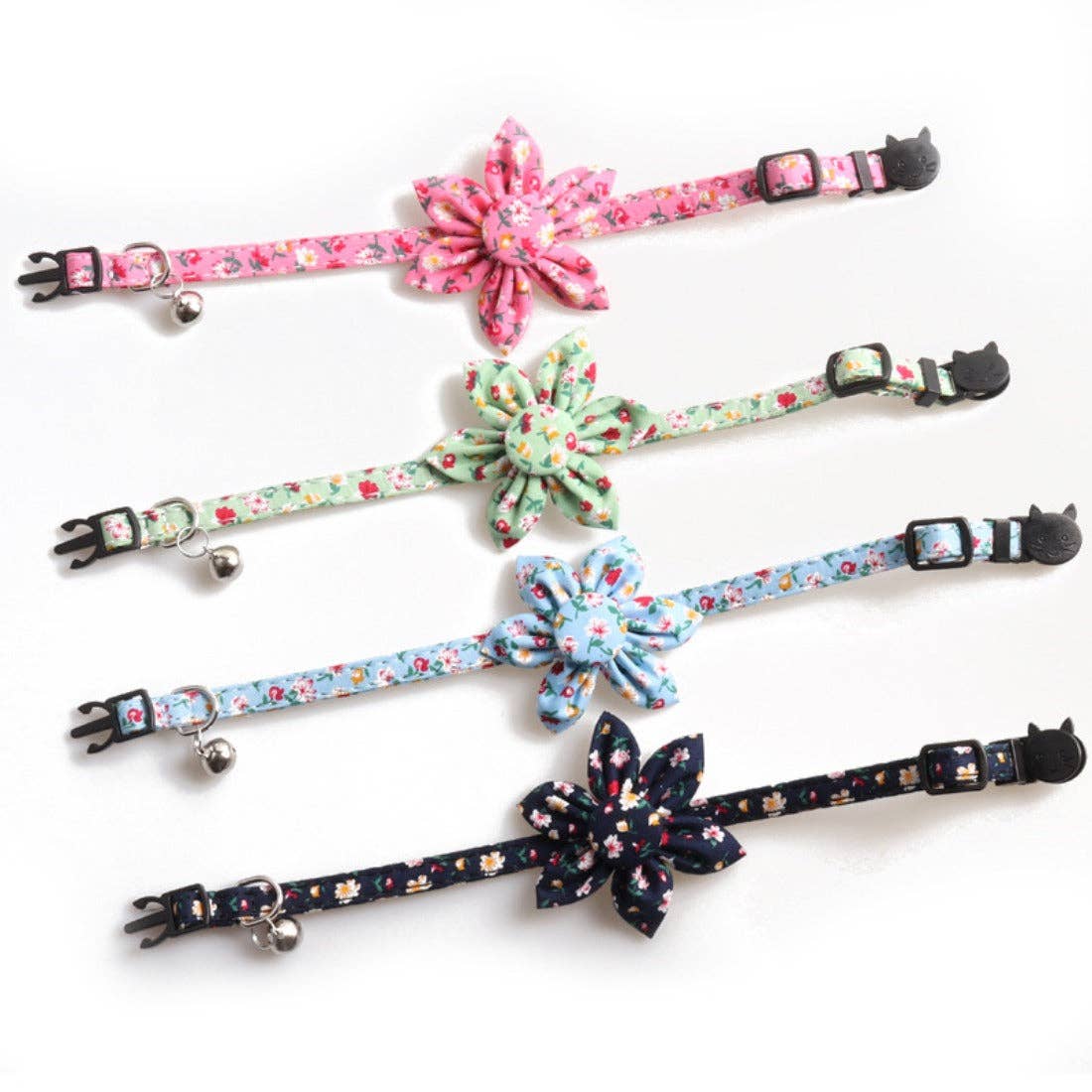 Mokka - Floral Cat Collar – Adjustable & Safety Breakaway Design