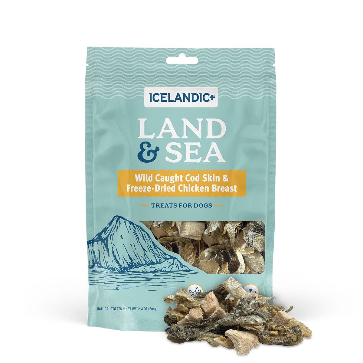 Icelandic+ Land & Sea Cod Skin Freeze-Dried Chickn Dog Treat