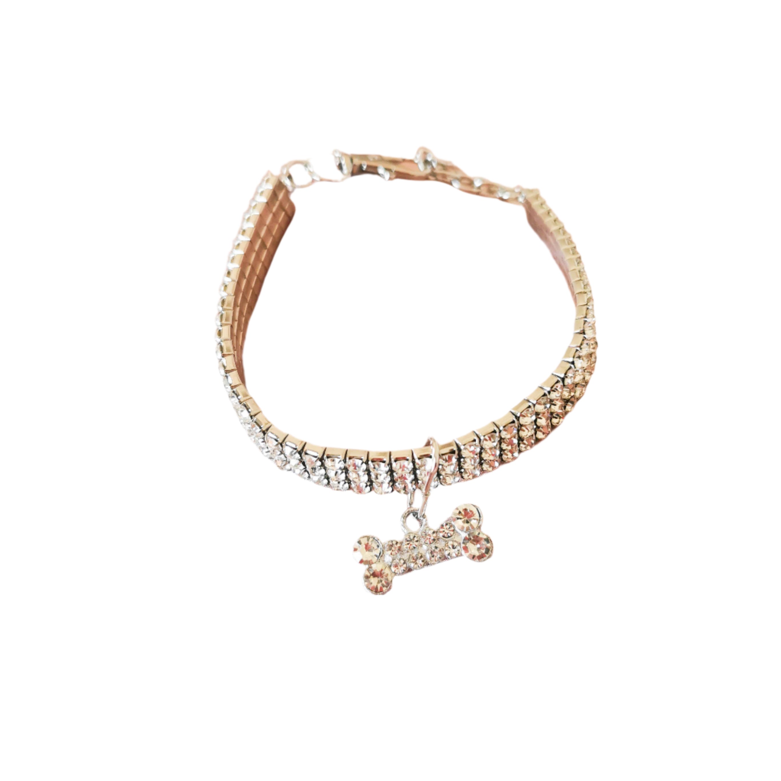 Elegant Rhinestone Pet Necklace & Charm | For Cats and Dogs