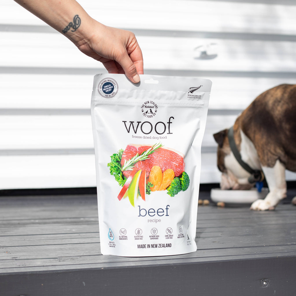 Woof Beef Freeze Dried Dog Food 1.76oz 9.9oz | 2.2lb