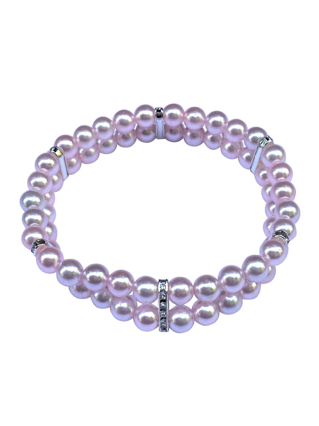 2 Row Pretty Pearl Choker Necklace, Blush