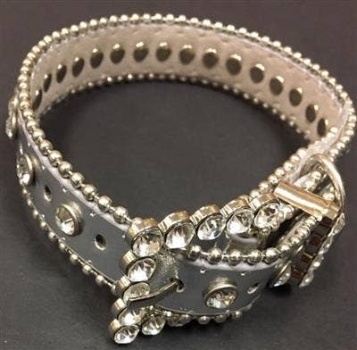 Jeweled Collar Silver Metallic