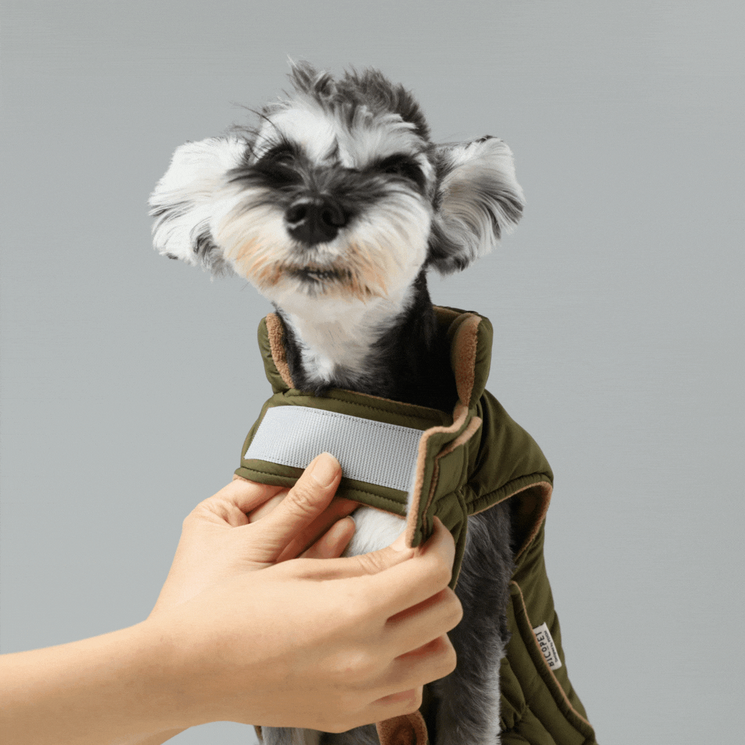 Reversible Dog Vest Jacket - Orange Grey