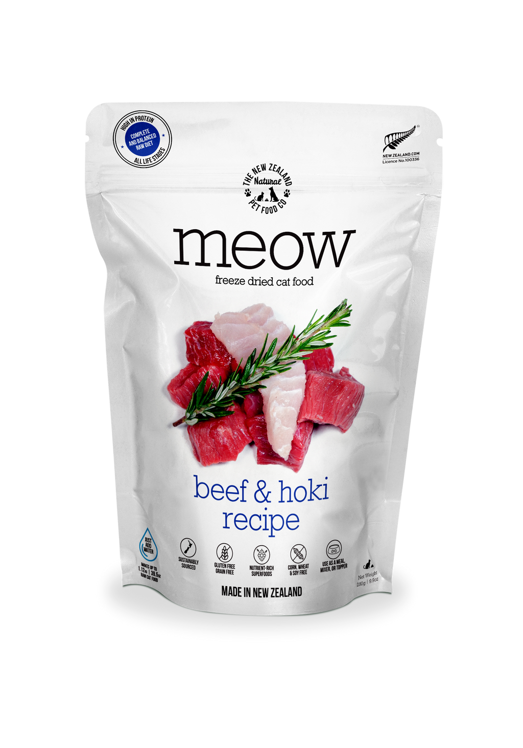 Meow Beef & Hoki Freeze Dried Cat Food