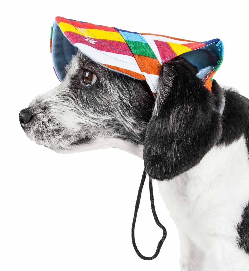 Pet Life ® 'Colorfur' Floral Uv Protectant Fashion Dog Hat