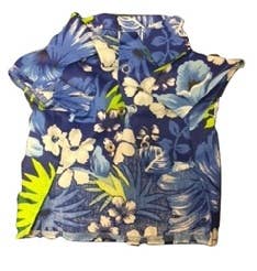 Hawaii Print Shirt Ocean Blue