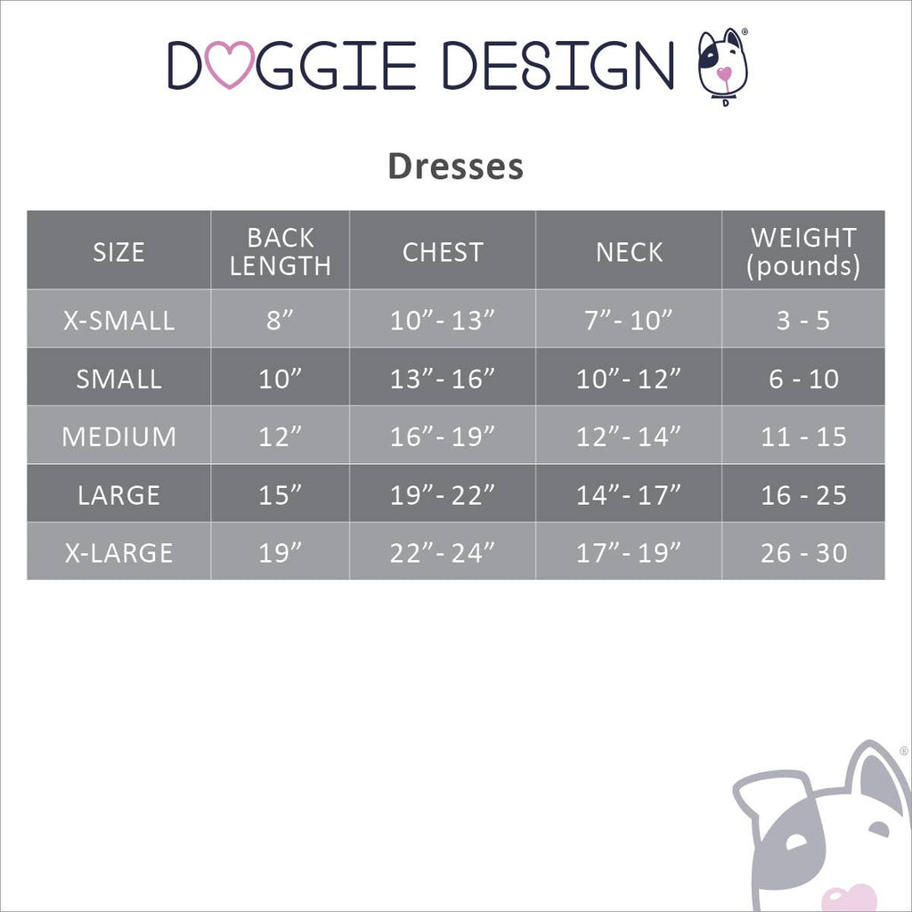 Polka Dot Dog Dress w/Matching Leash - Black & White