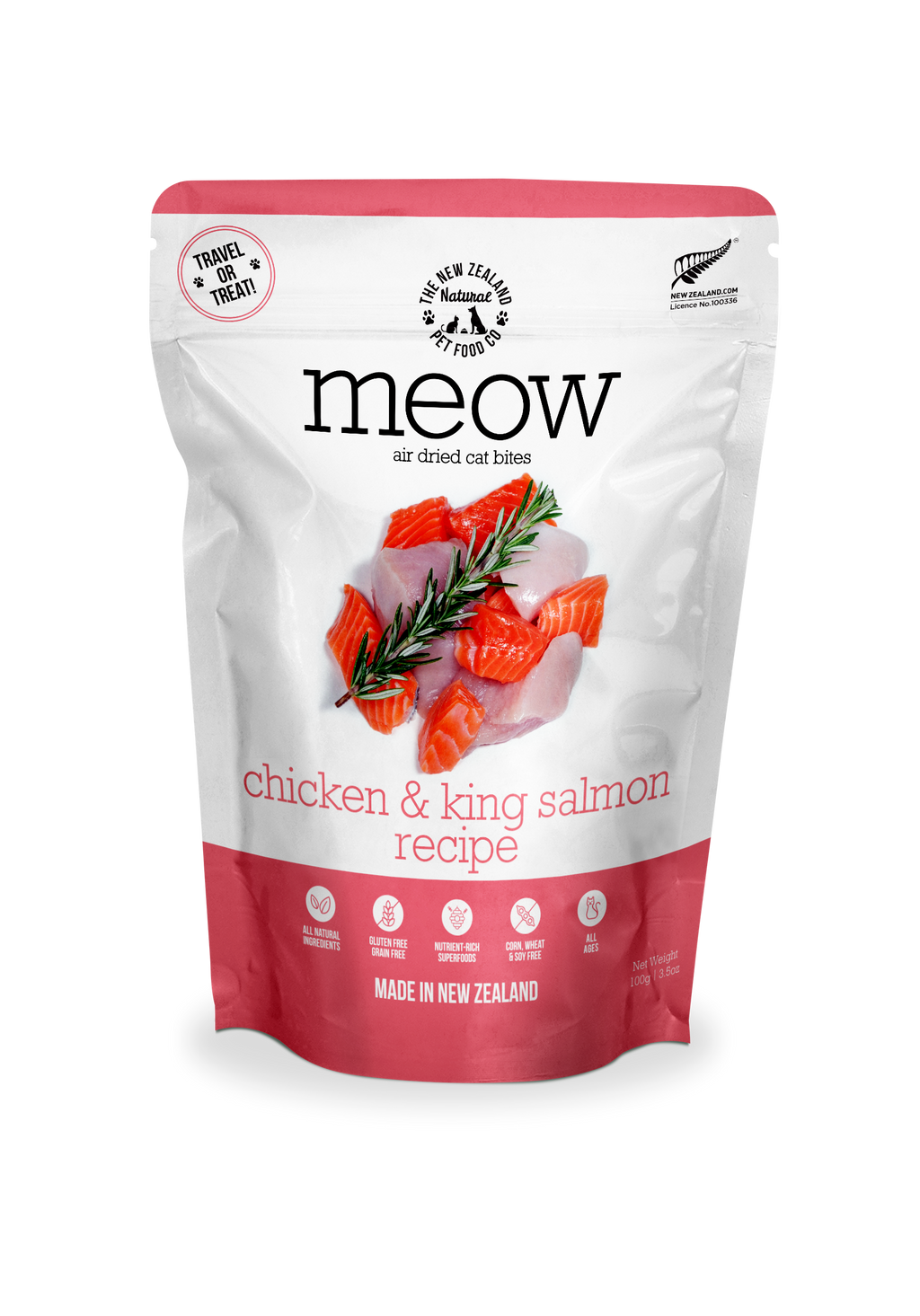 Meow Ch King Salmon Air Dried Cat Food SHORT DATED