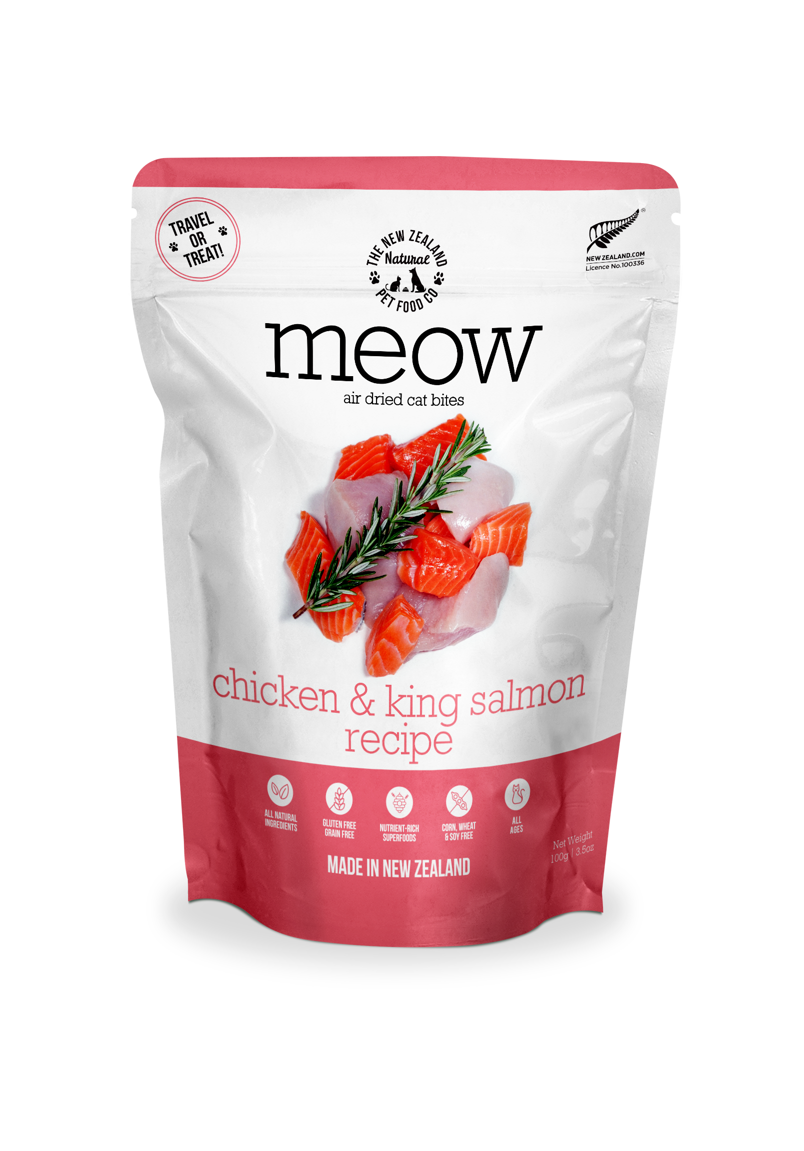 Meow Ch King Salmon Air Dried Cat Food SHORT DATED