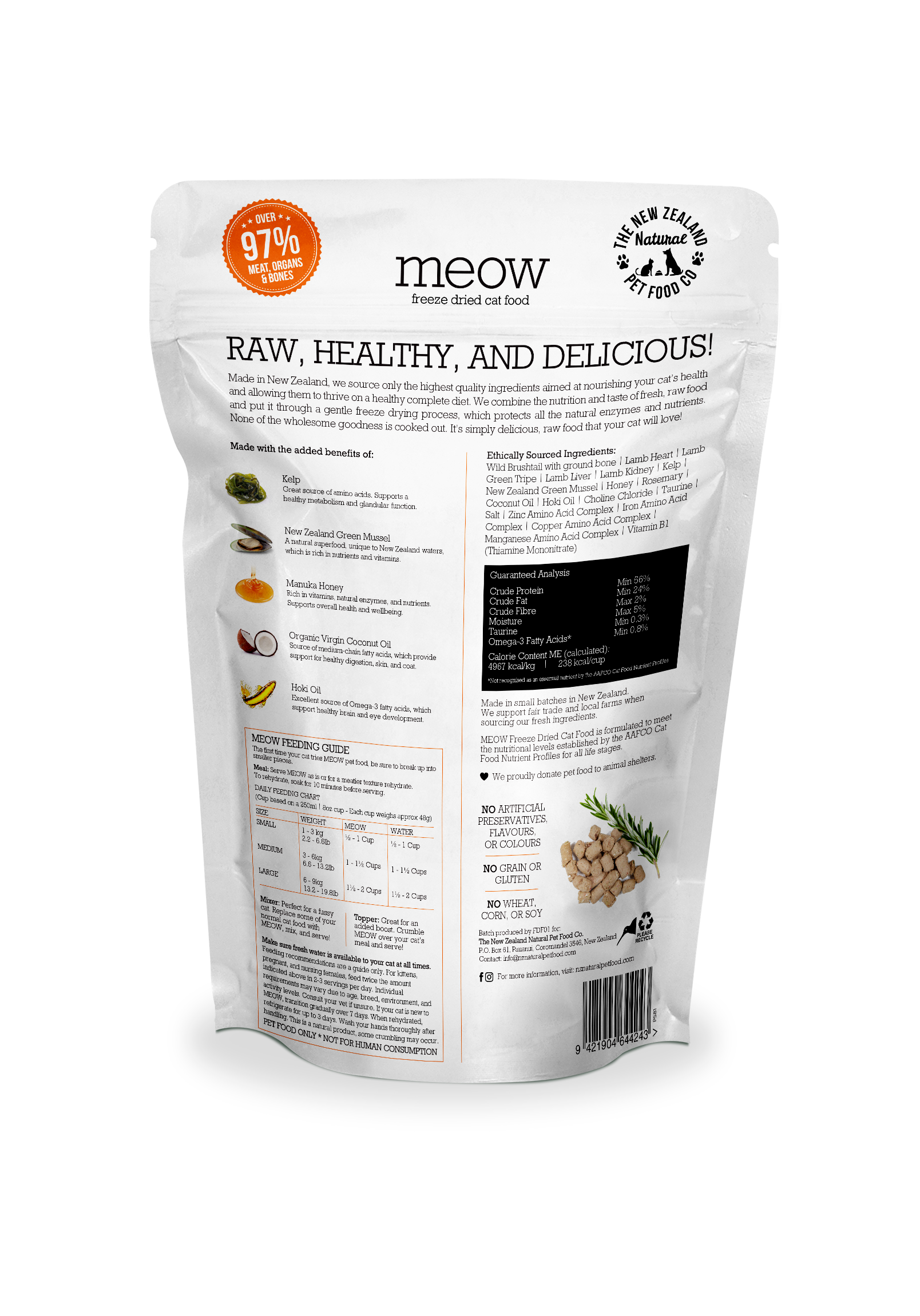 Meow Wild Brushtail Freeze Dried Cat Food 1.76oz
