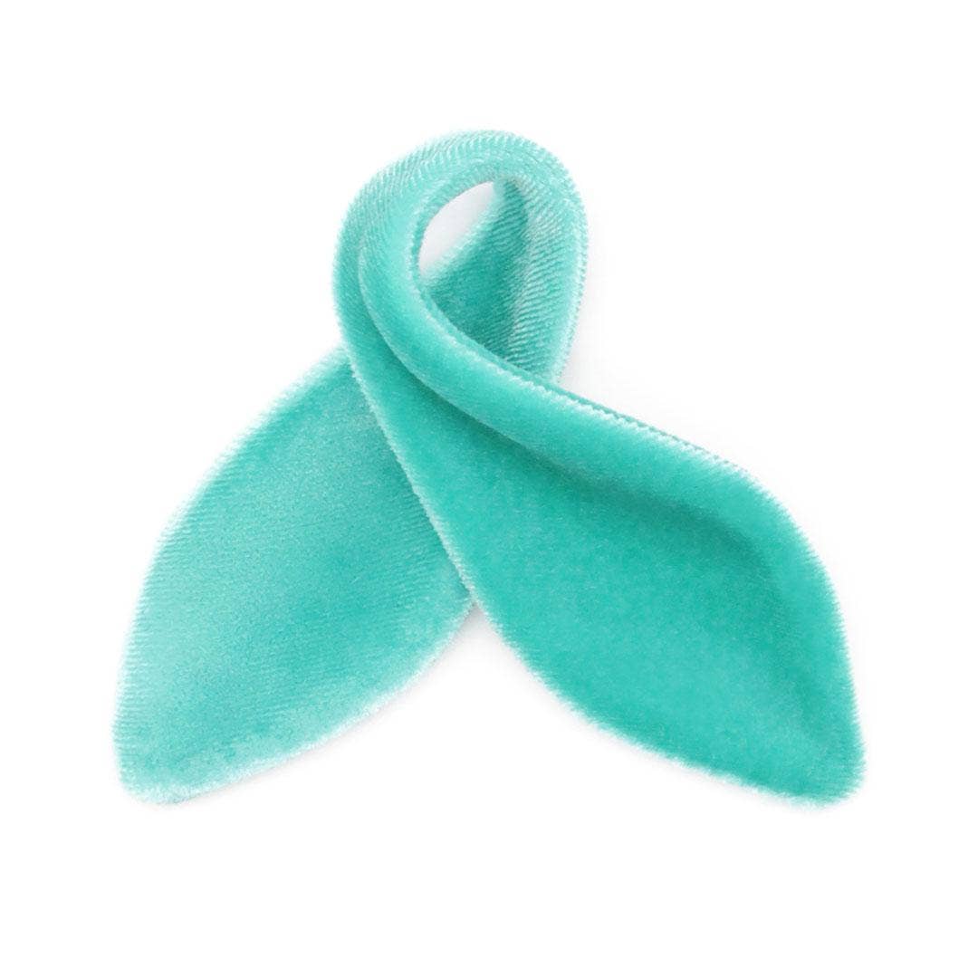 "Velvet - Seafoam" -  Cat Collar & Bunny Ear Bow Set