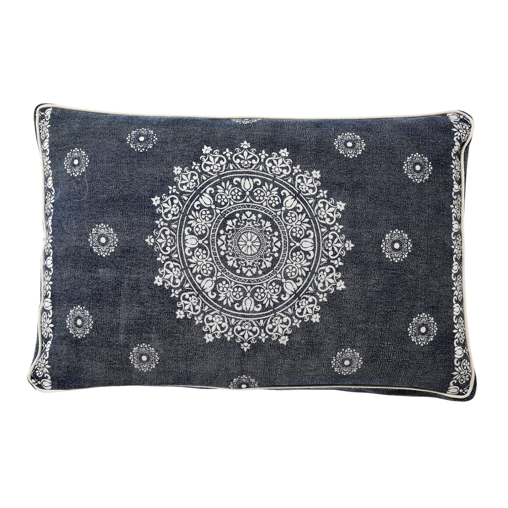 Mandala Stonewash Pillow Pet Bed With Removable Cover