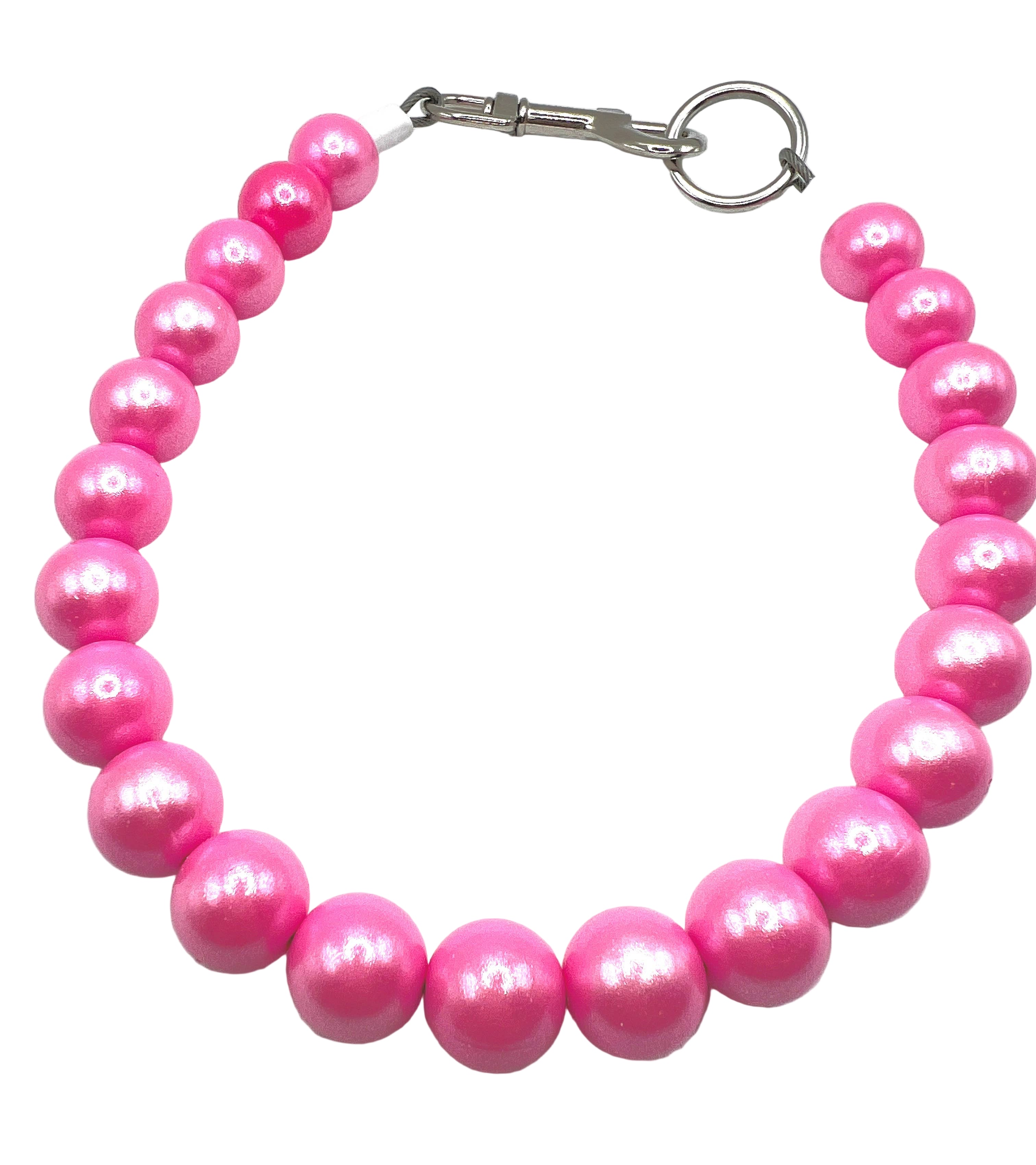 Opal Bubble Gum Pink | Beaded Dog Collar