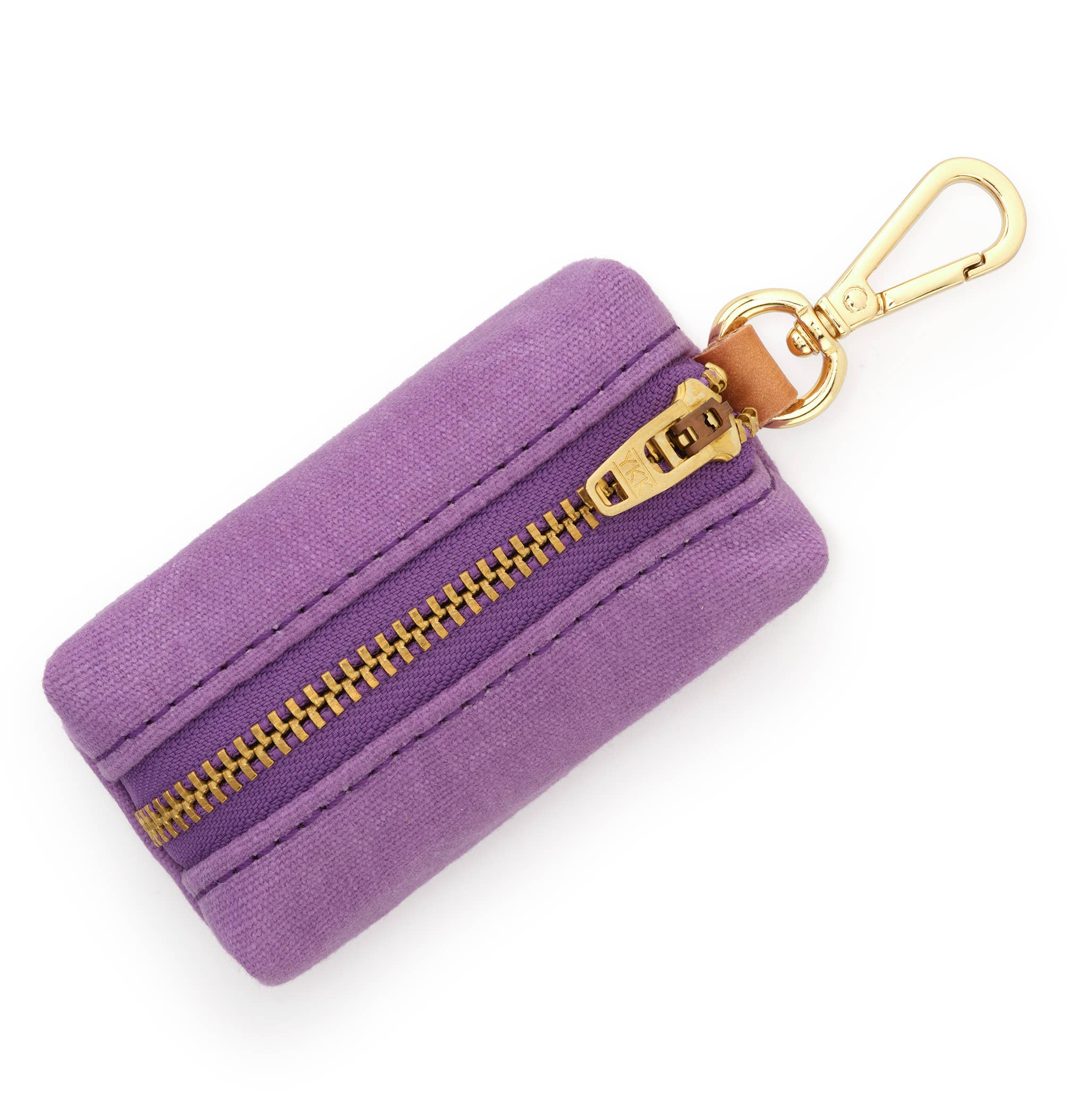 Violet Waxed Canvas Poop Bag Dispenser