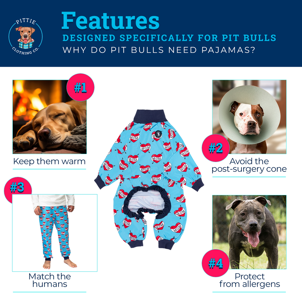 Blue Pitbull Pajamas