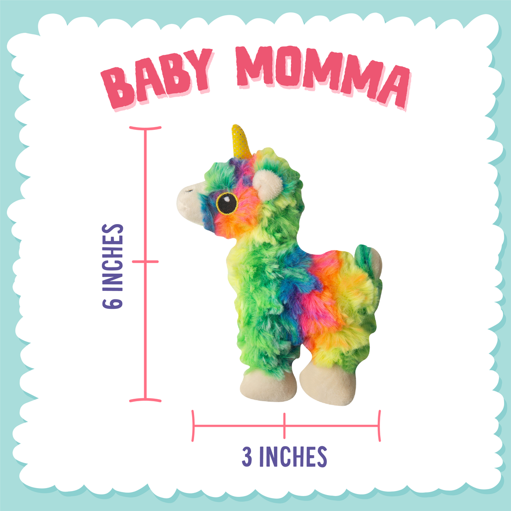 SnugArooz Baby Momma the Llama Plush Dog Toy 5"