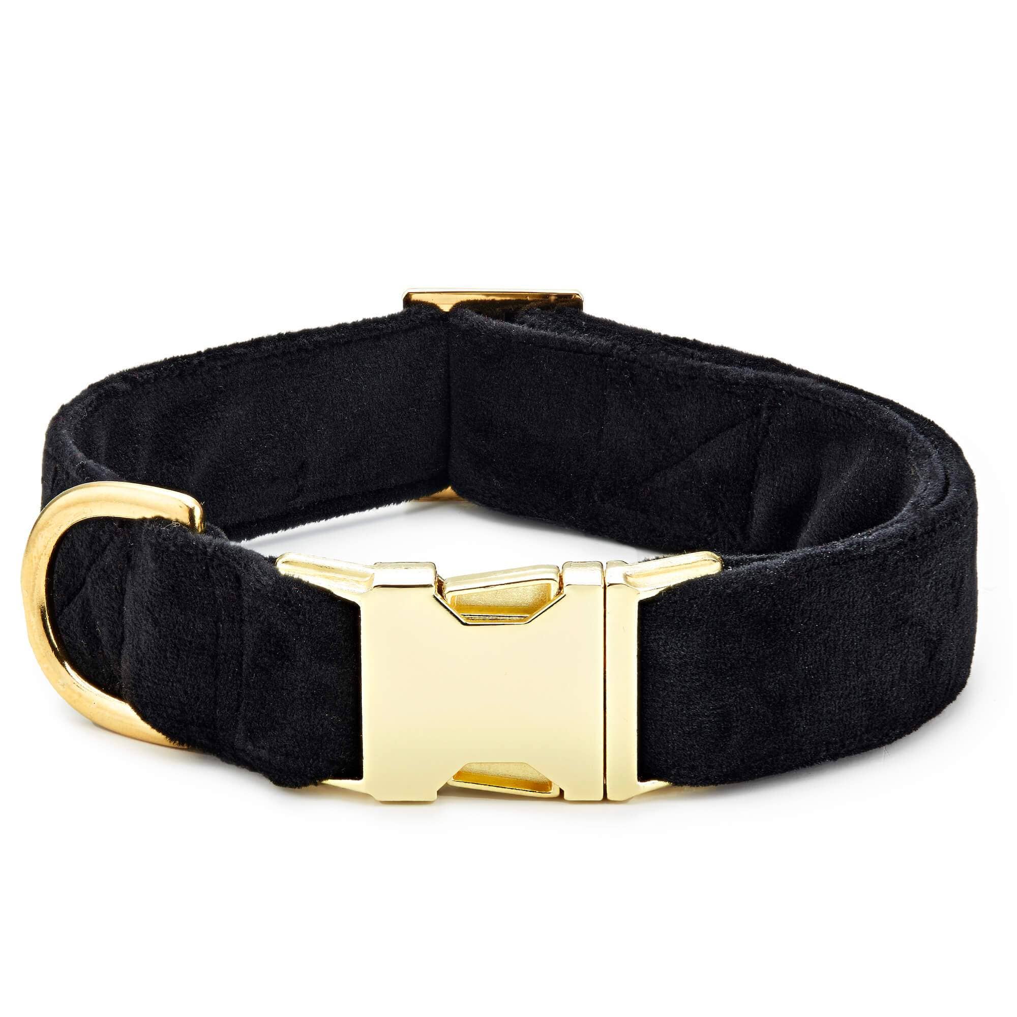 Black Velvet Dog Collar: