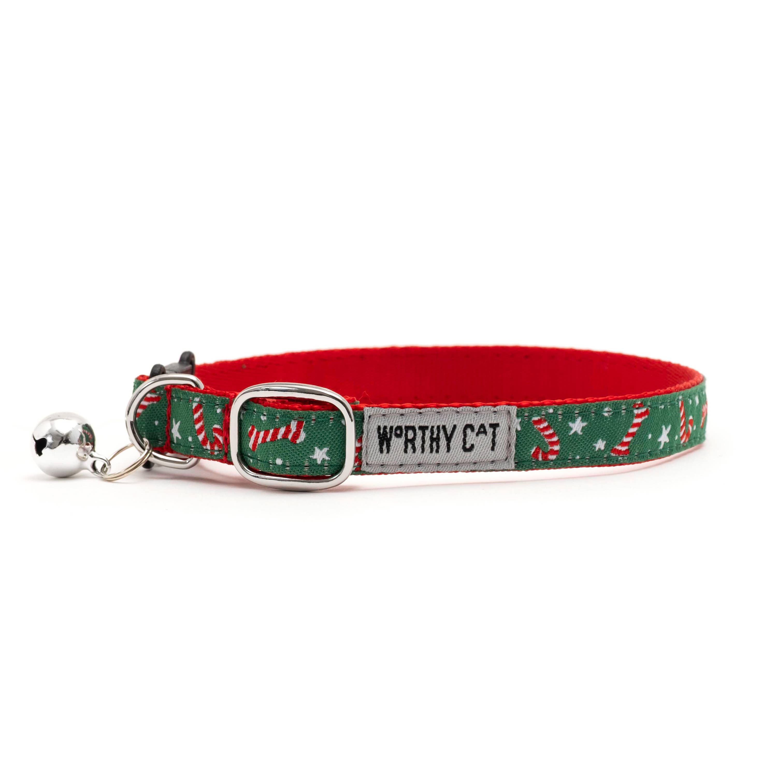 Candy Cane Cat Collar