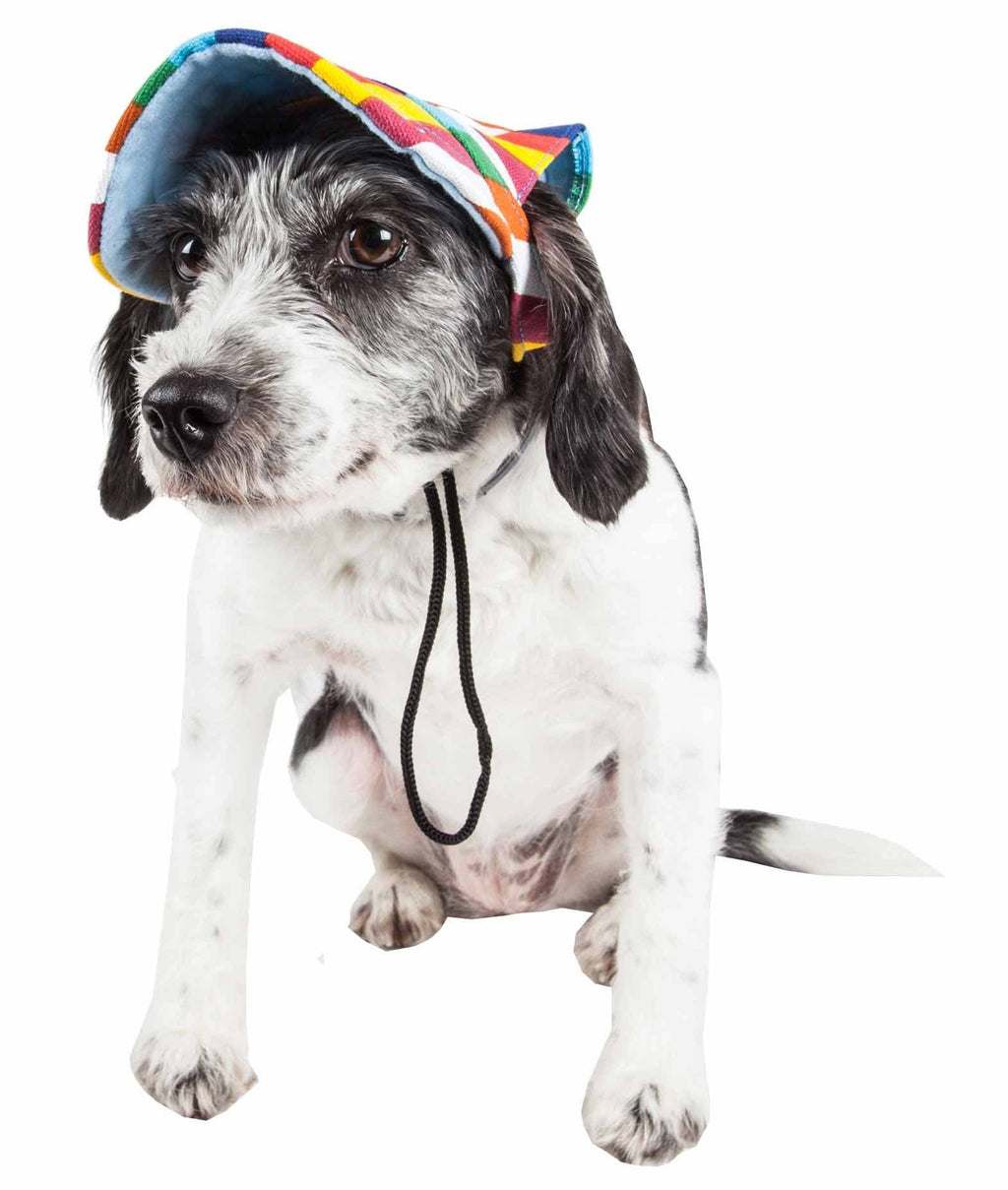 Pet Life ® 'Colorfur' Floral Uv Protectant Fashion Dog Hat