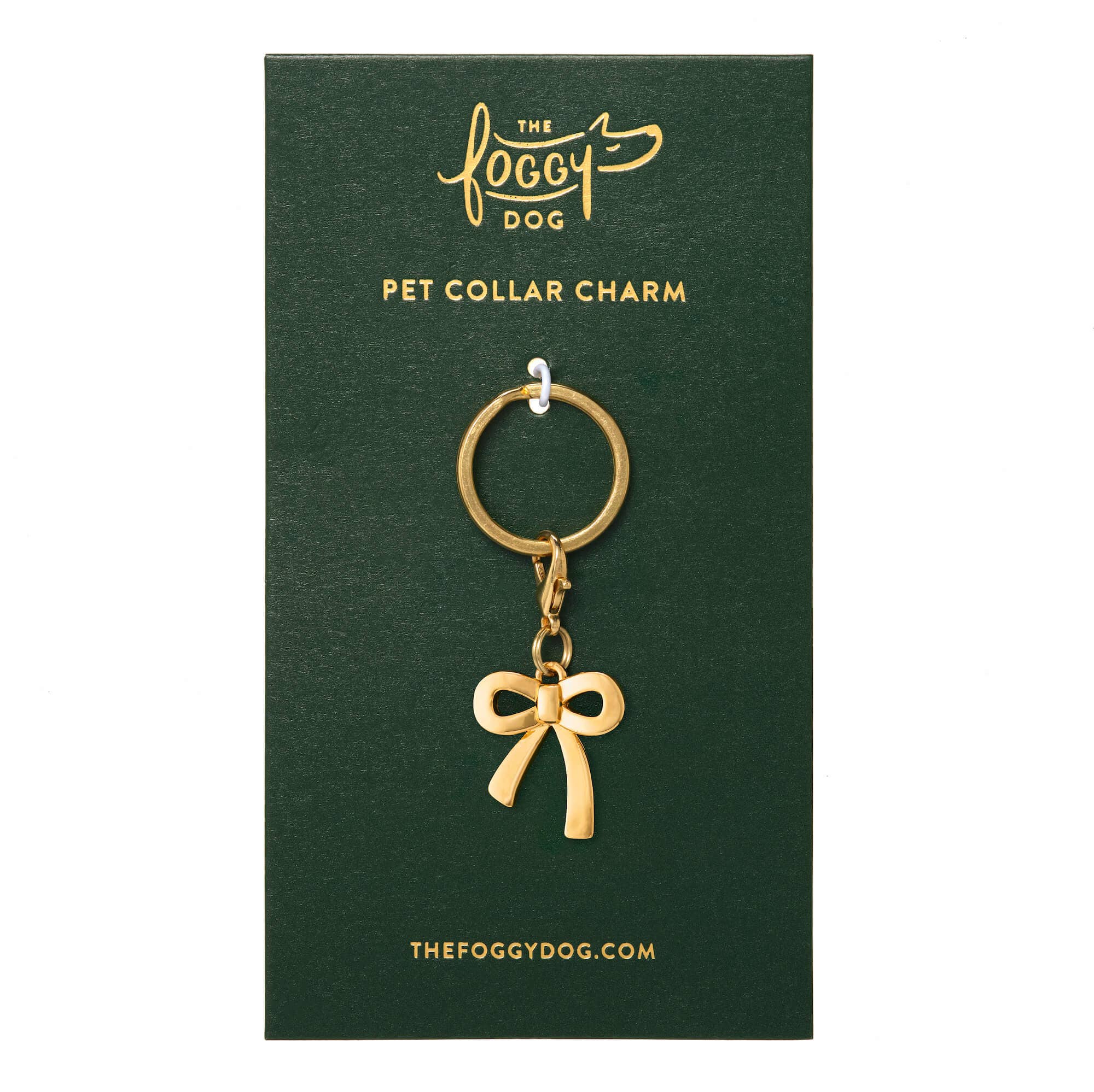Gold Bow Collar Charm