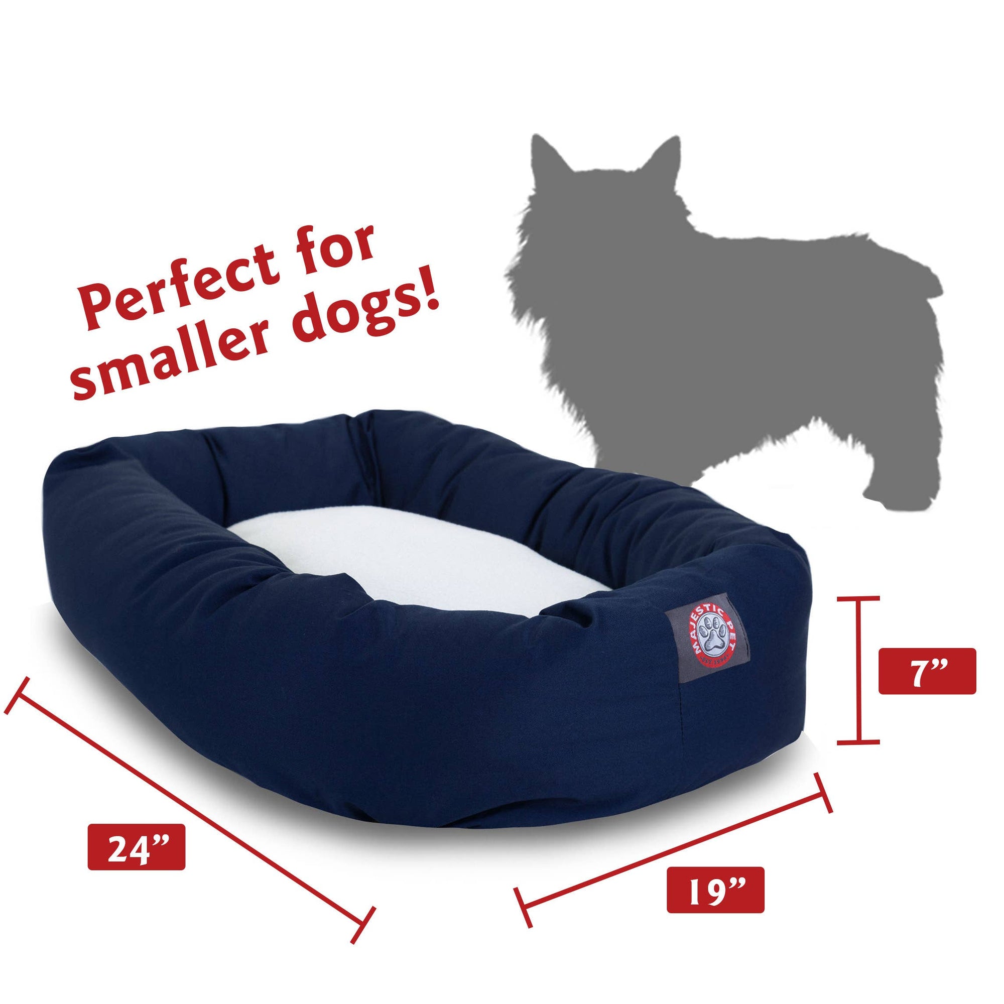 Poly/Cotton Sherpa Bagel Dog Bed