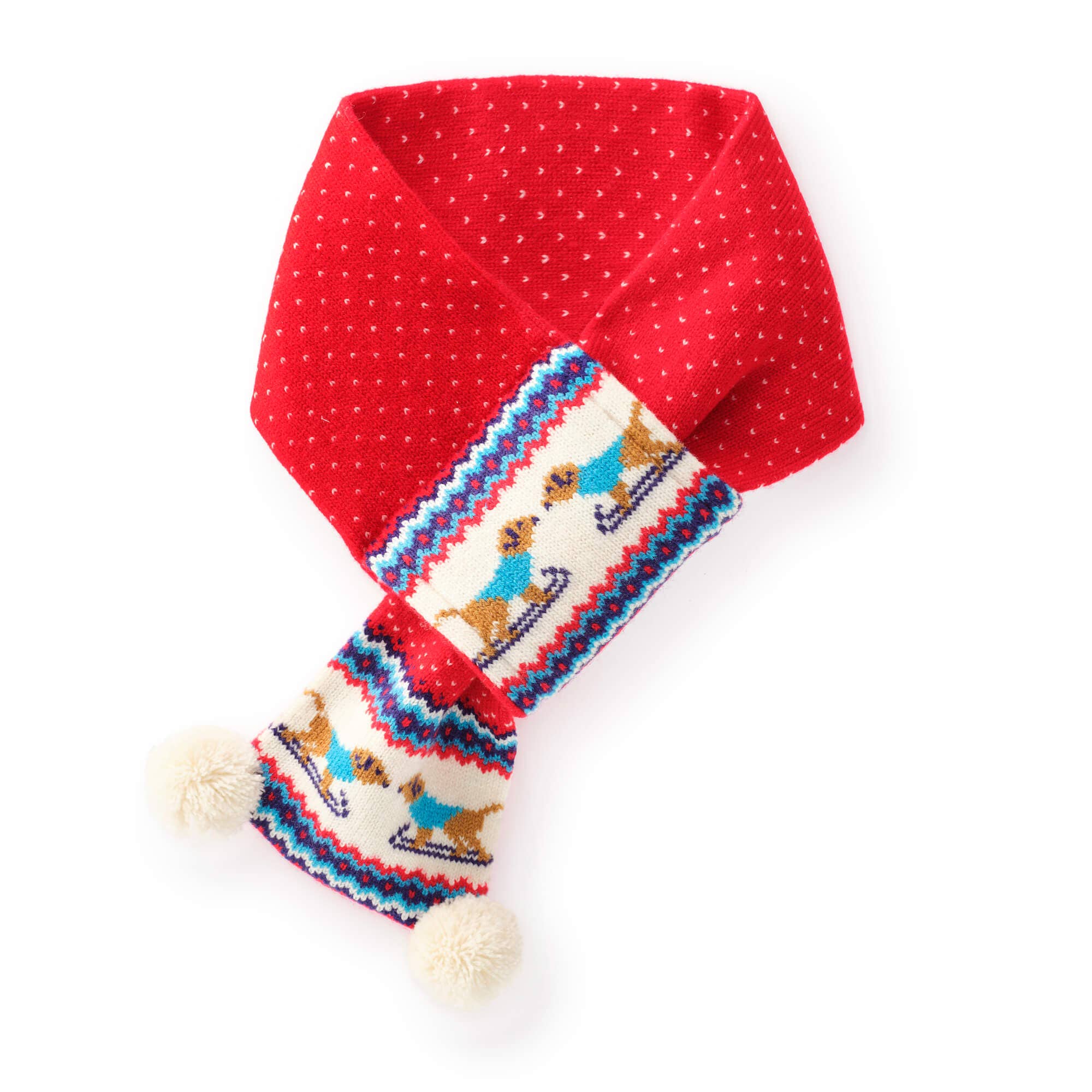 Knit Holiday Dog Scarf Foggy Dog