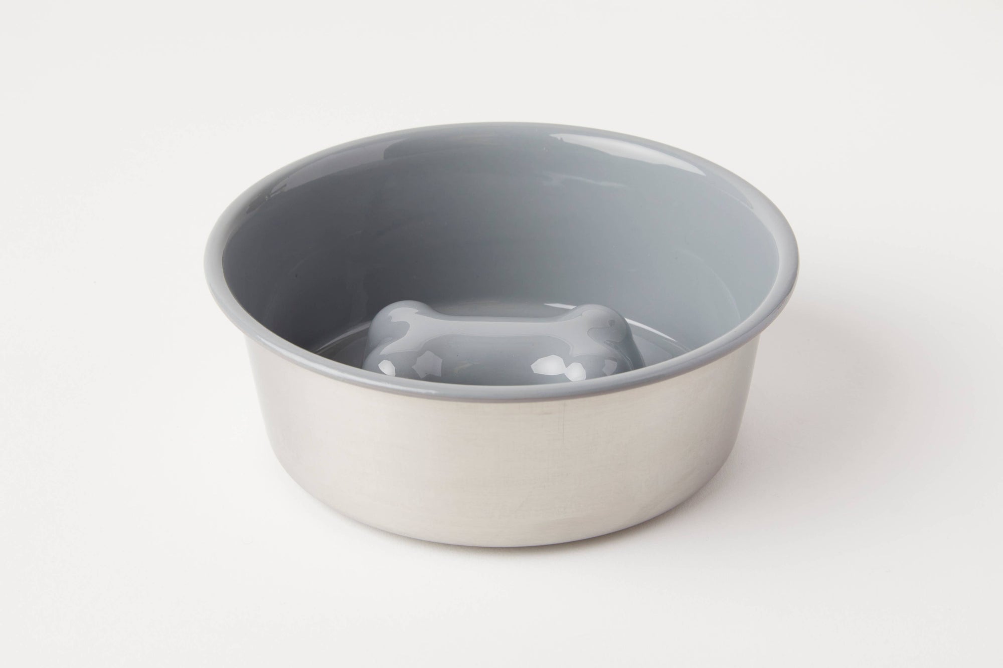 Bone Slow Feeder Bowl Grey (Three Sizes)