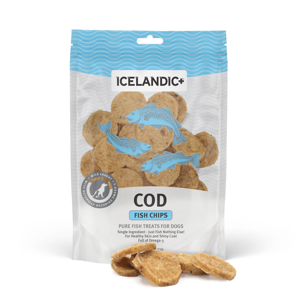 Icelandic+ Cod Fish Chips Dog Treat 2.5-oz Bag