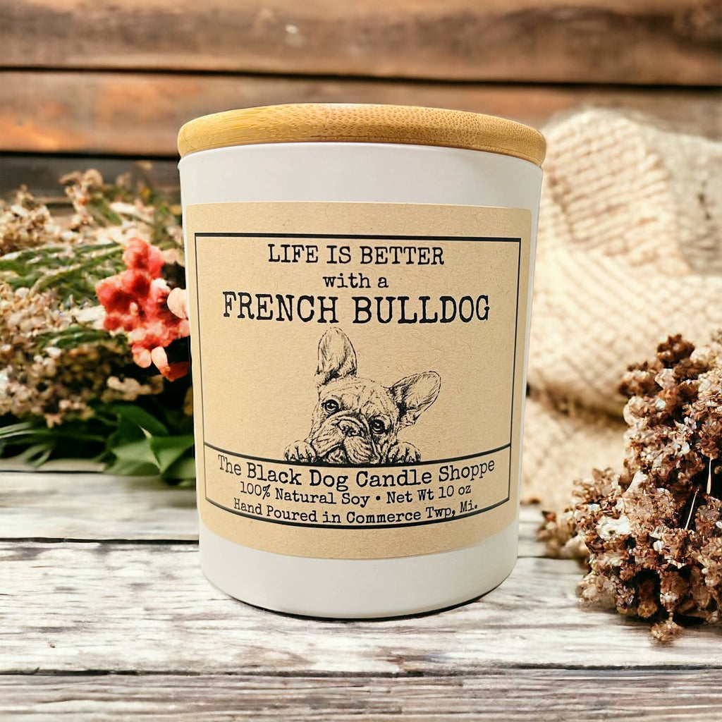 French Bulldog Candle