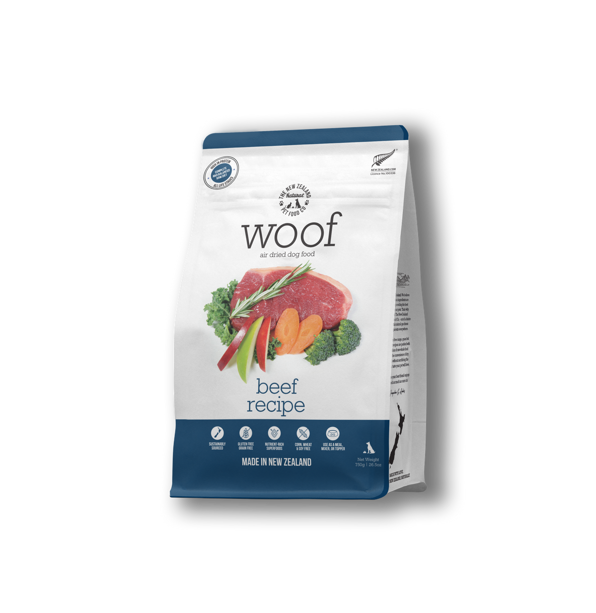 Woof Beef Air Dried Dog Food 3.5oz | 26.5oz