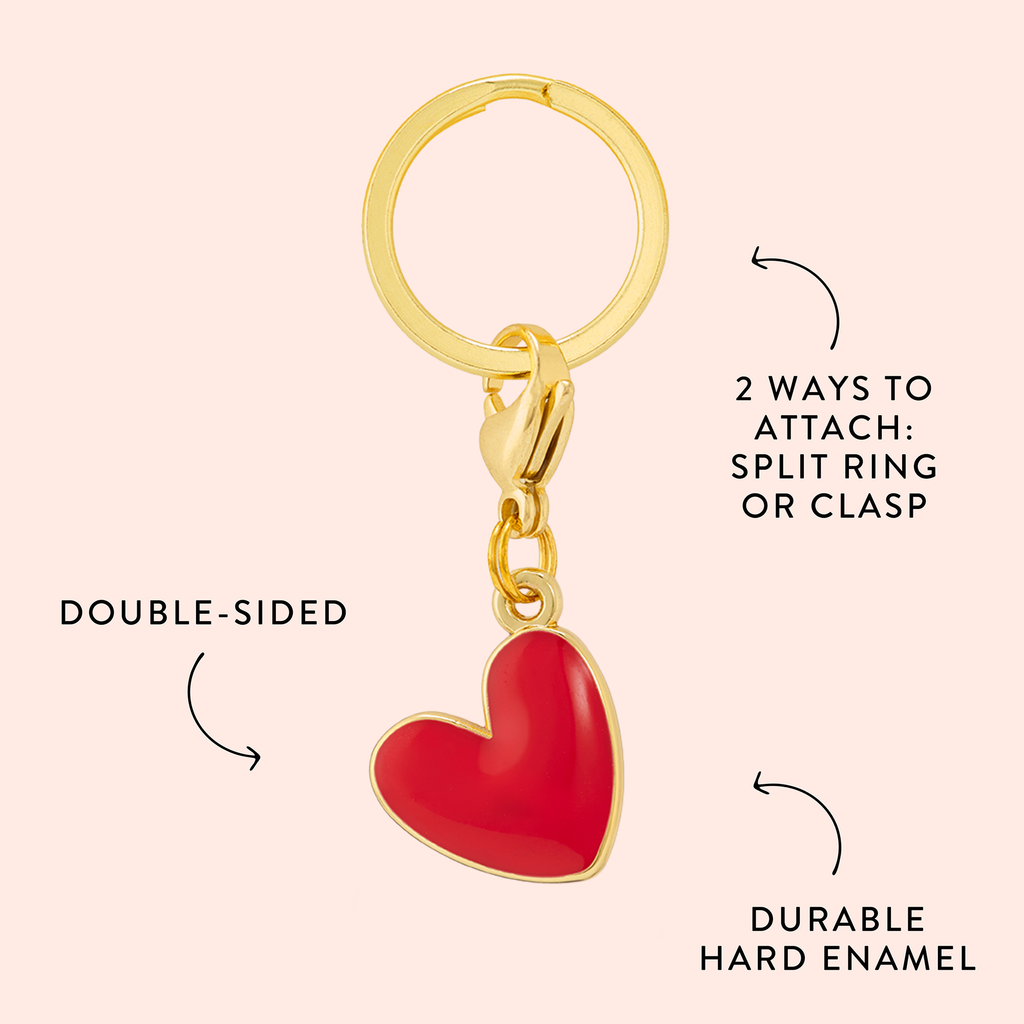 Red Heart Collar Charm