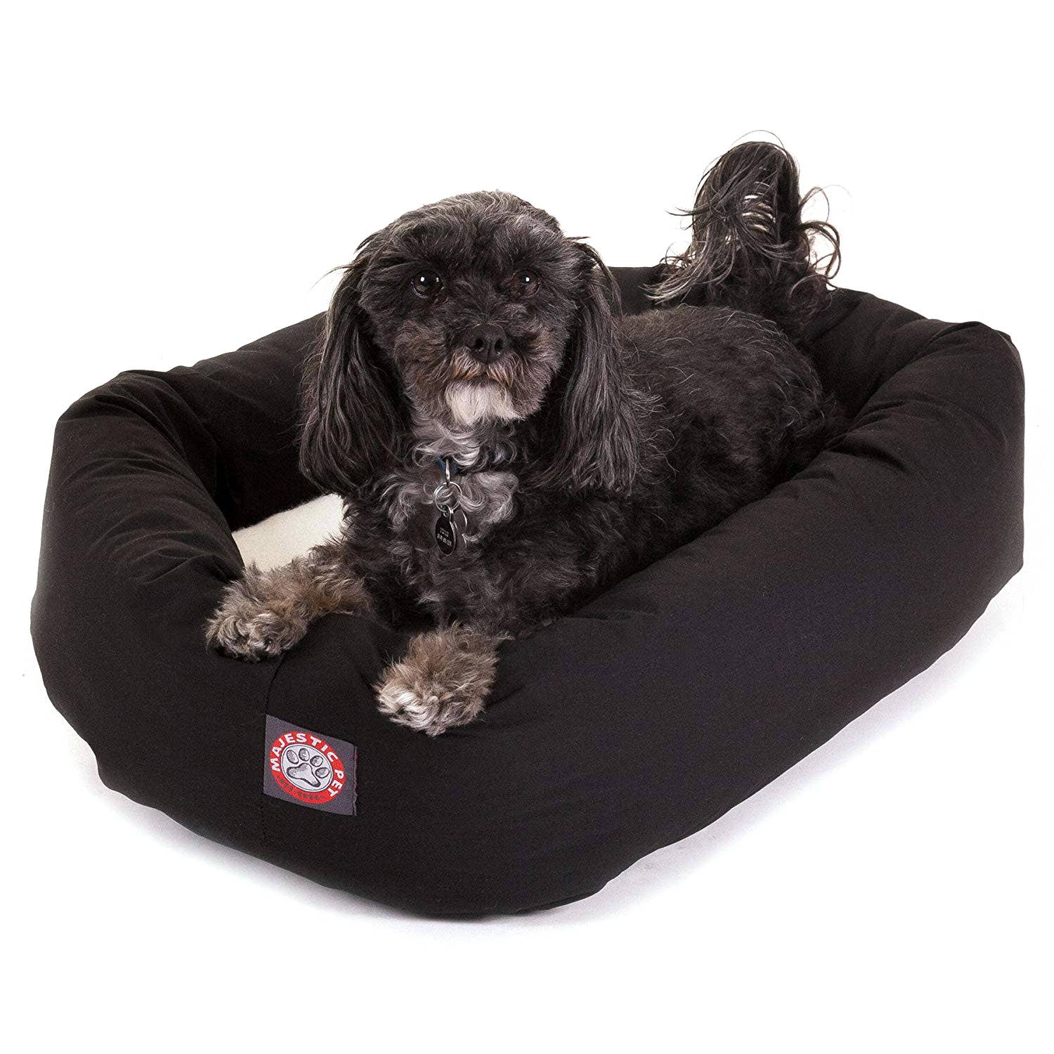 Poly/Cotton Sherpa Bagel Dog Bed
