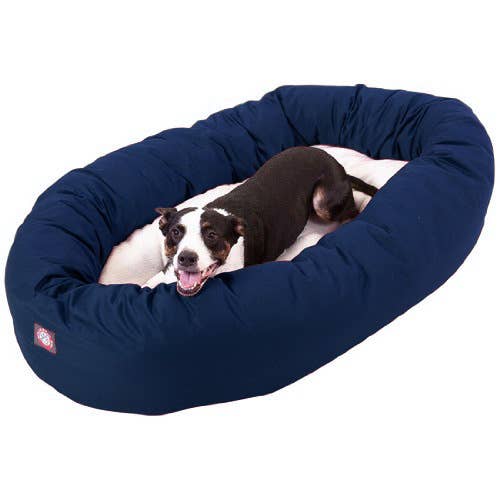 Poly/Cotton Sherpa Bagel Dog Bed
