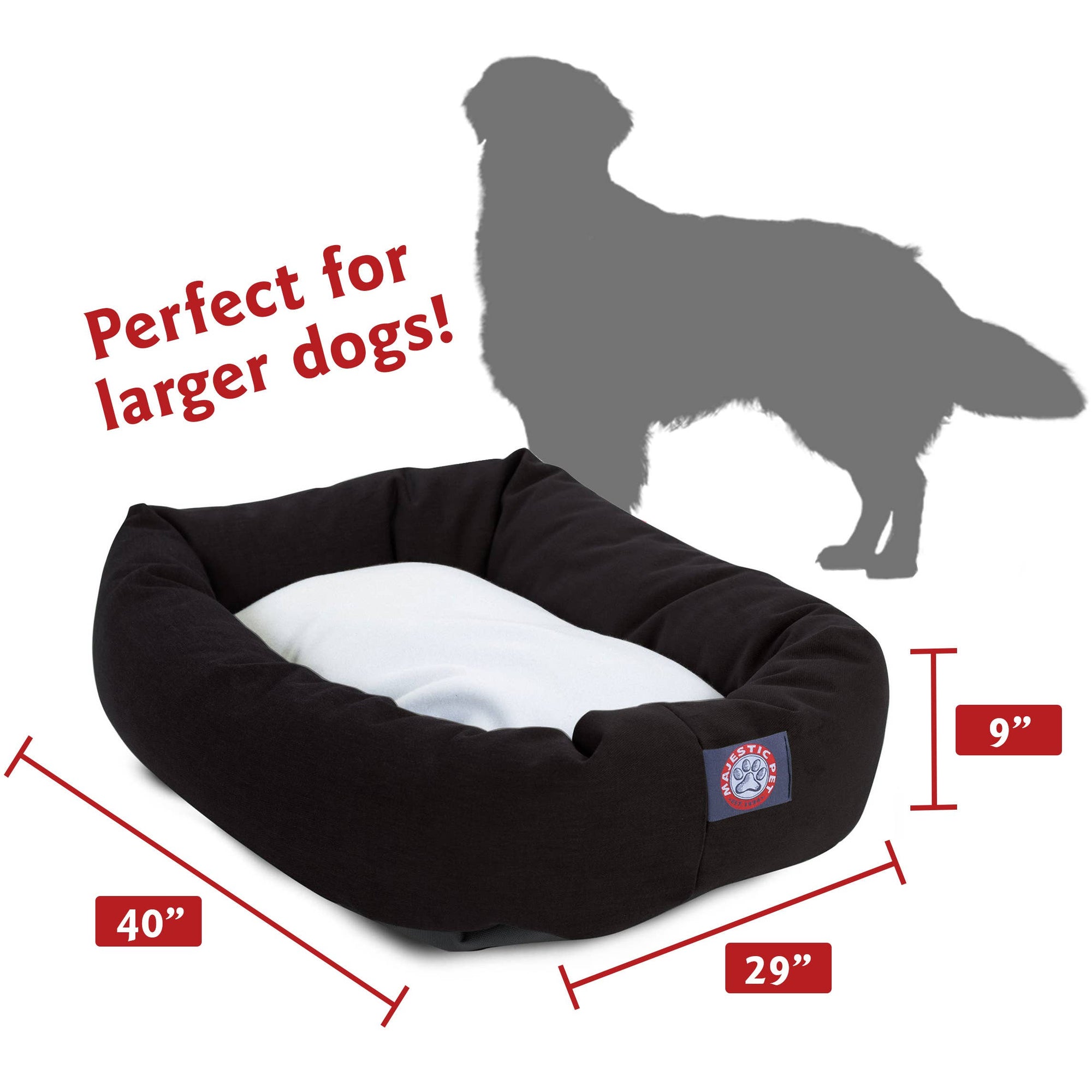 Poly/Cotton Sherpa Bagel Dog Bed