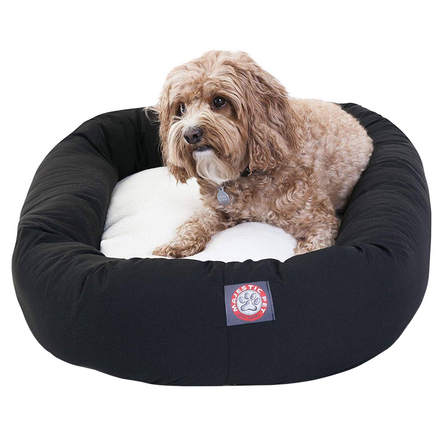 Poly/Cotton Sherpa Bagel Dog Bed