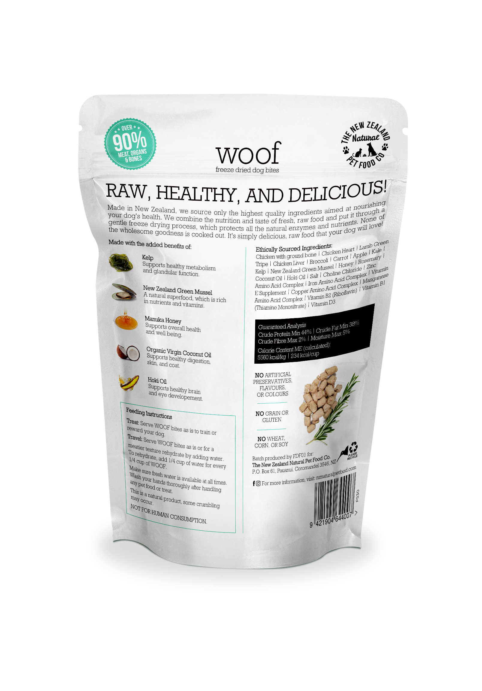 Woof Chicken Freeze Dried Dog Food