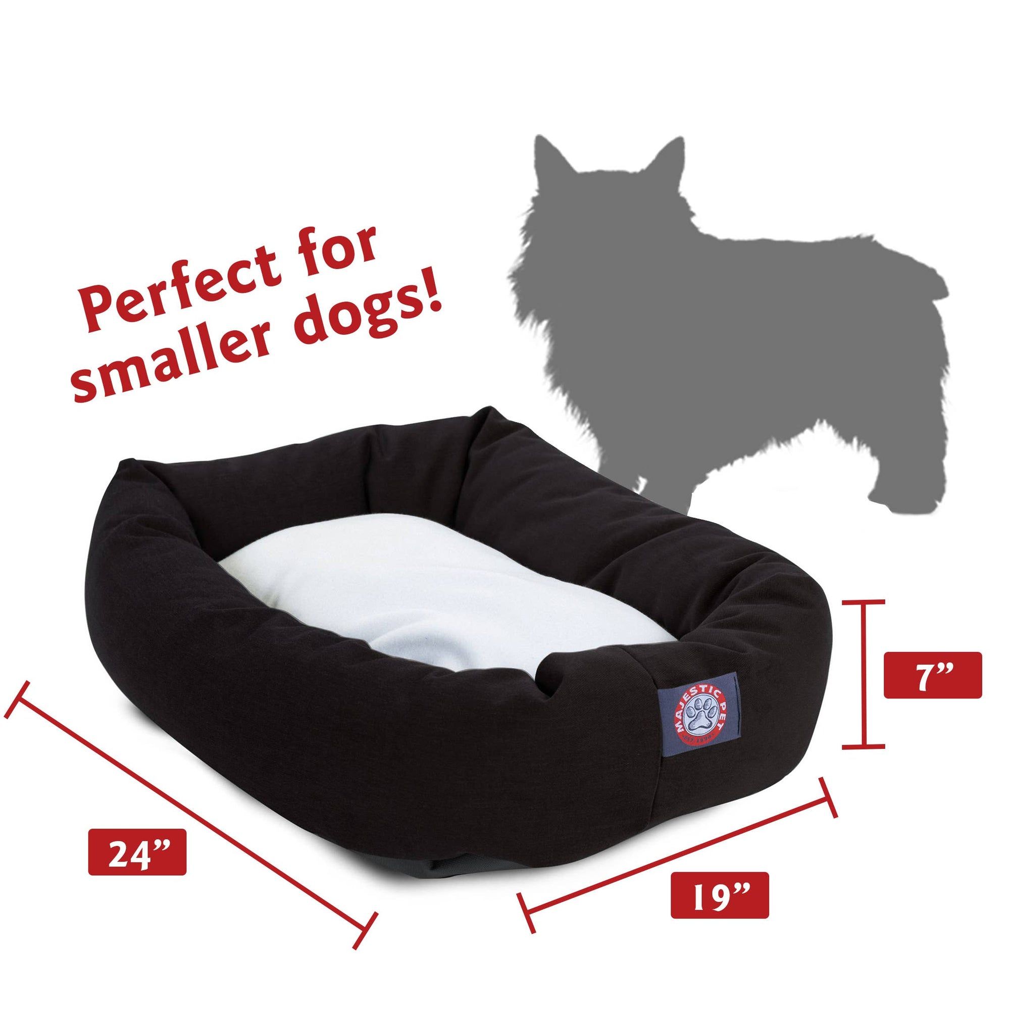 Poly/Cotton Sherpa Bagel Dog Bed