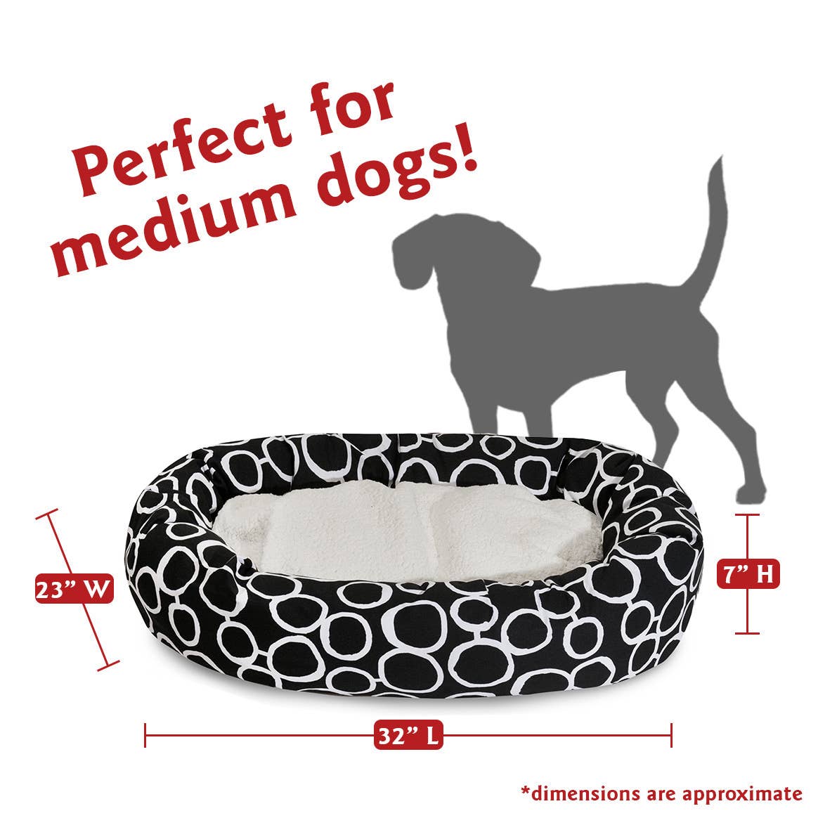 Fusion Sherpa Bagel Dog Bed