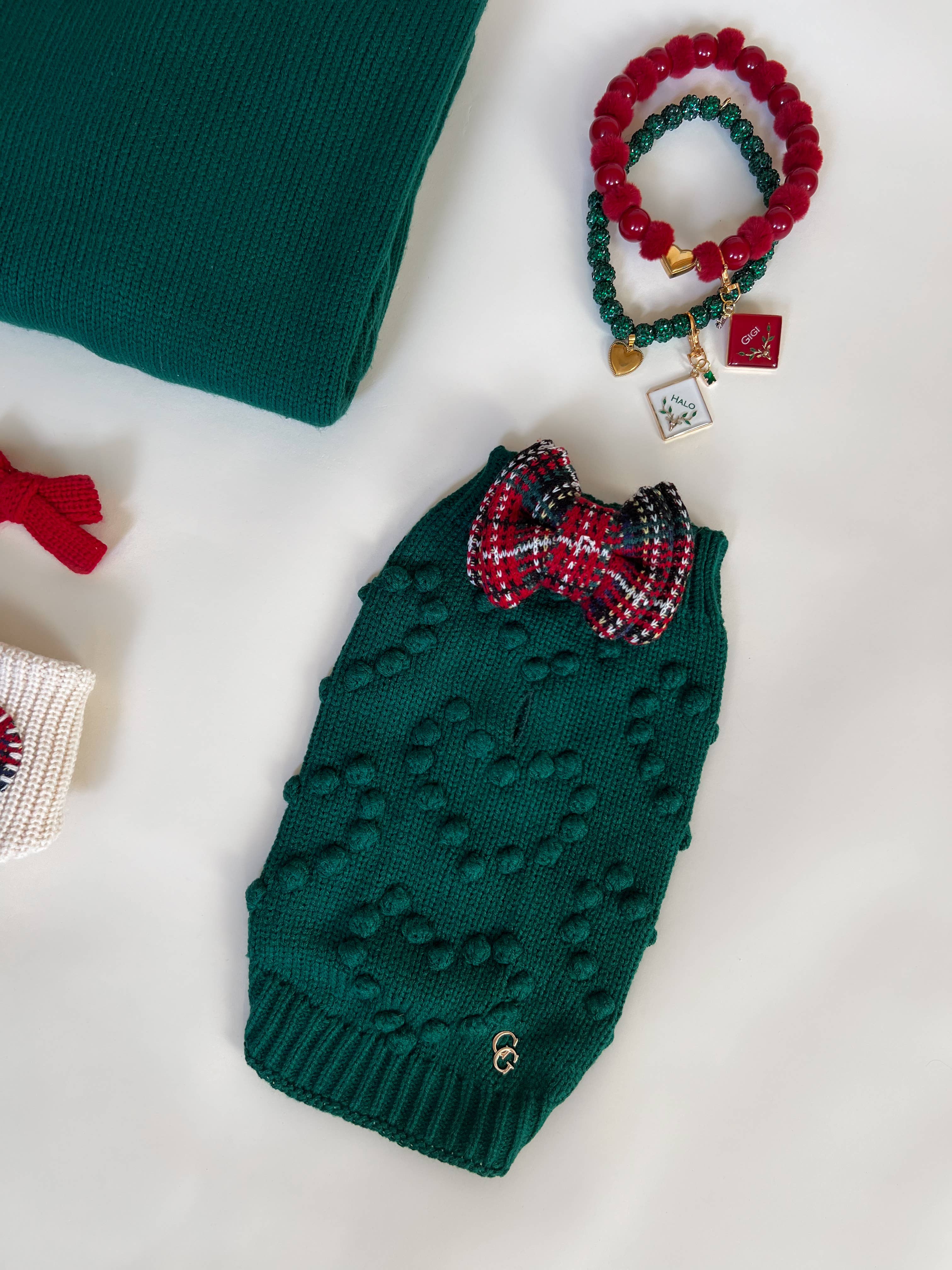 Heartknit Dog Sweater - Evergreen