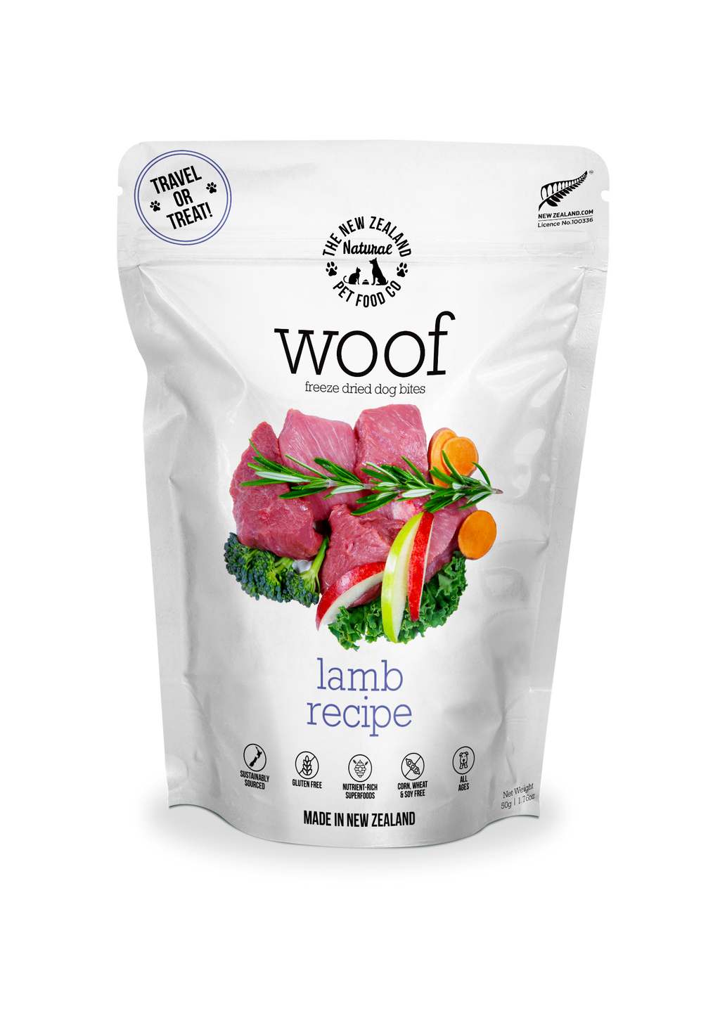 Woof Lamb Freeze Dried Dog Food 1.76oz | 9.9oz | 2.2lb