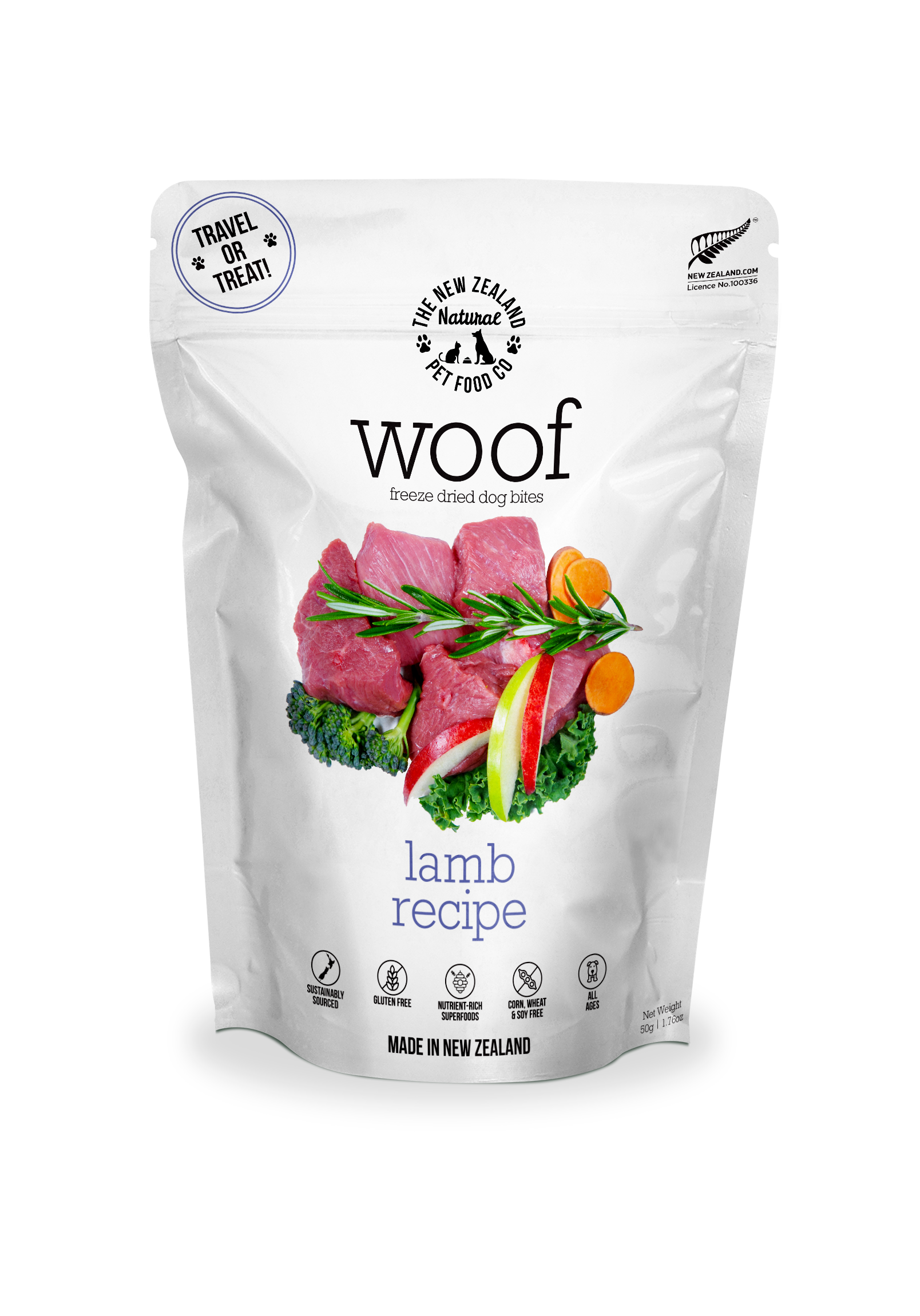 Woof Lamb Freeze Dried Dog Food 1.76oz | 9.9oz | 2.2lb