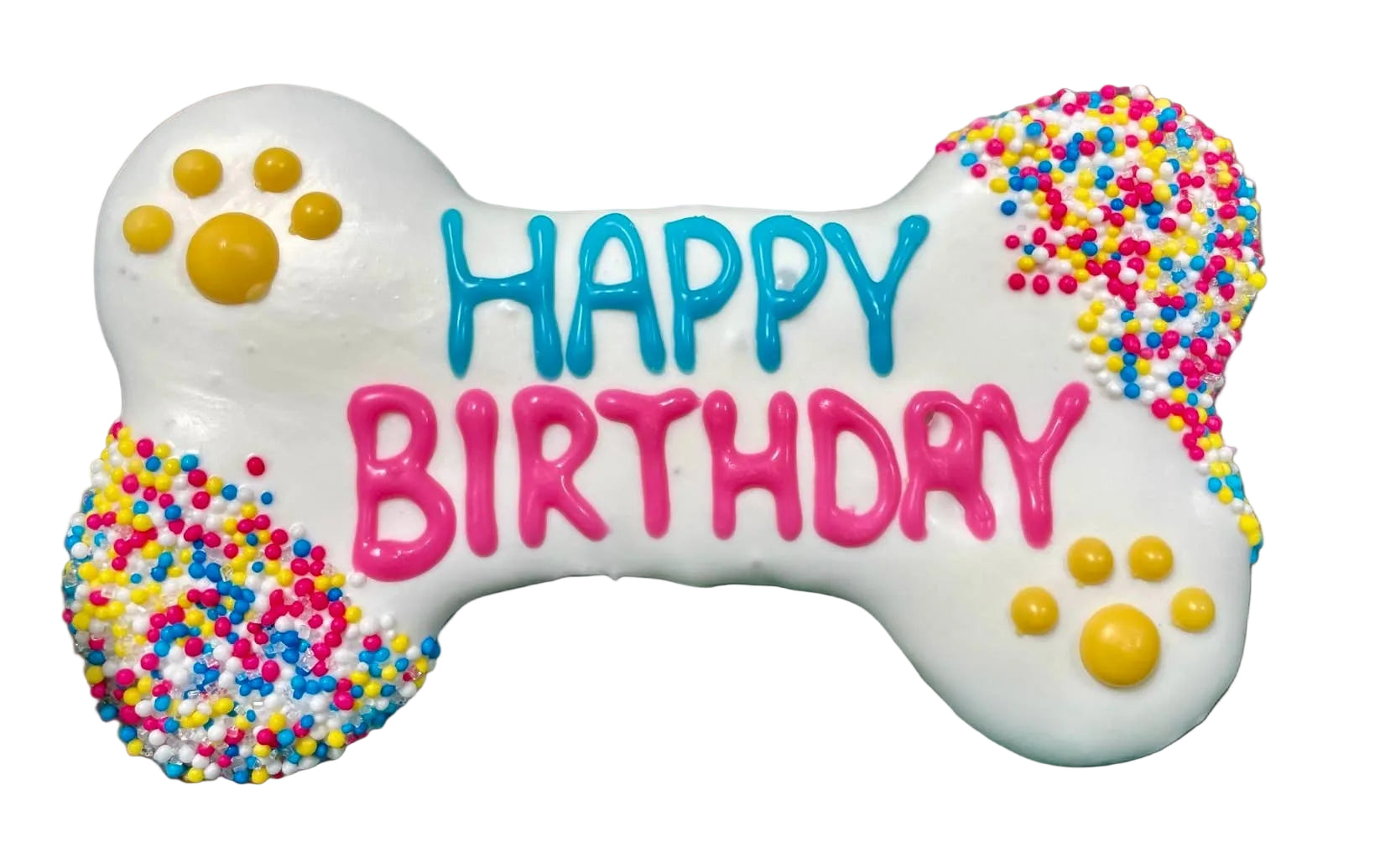 6 inch Yogurt Fiesta Happy Birthday Bone Dog Treats