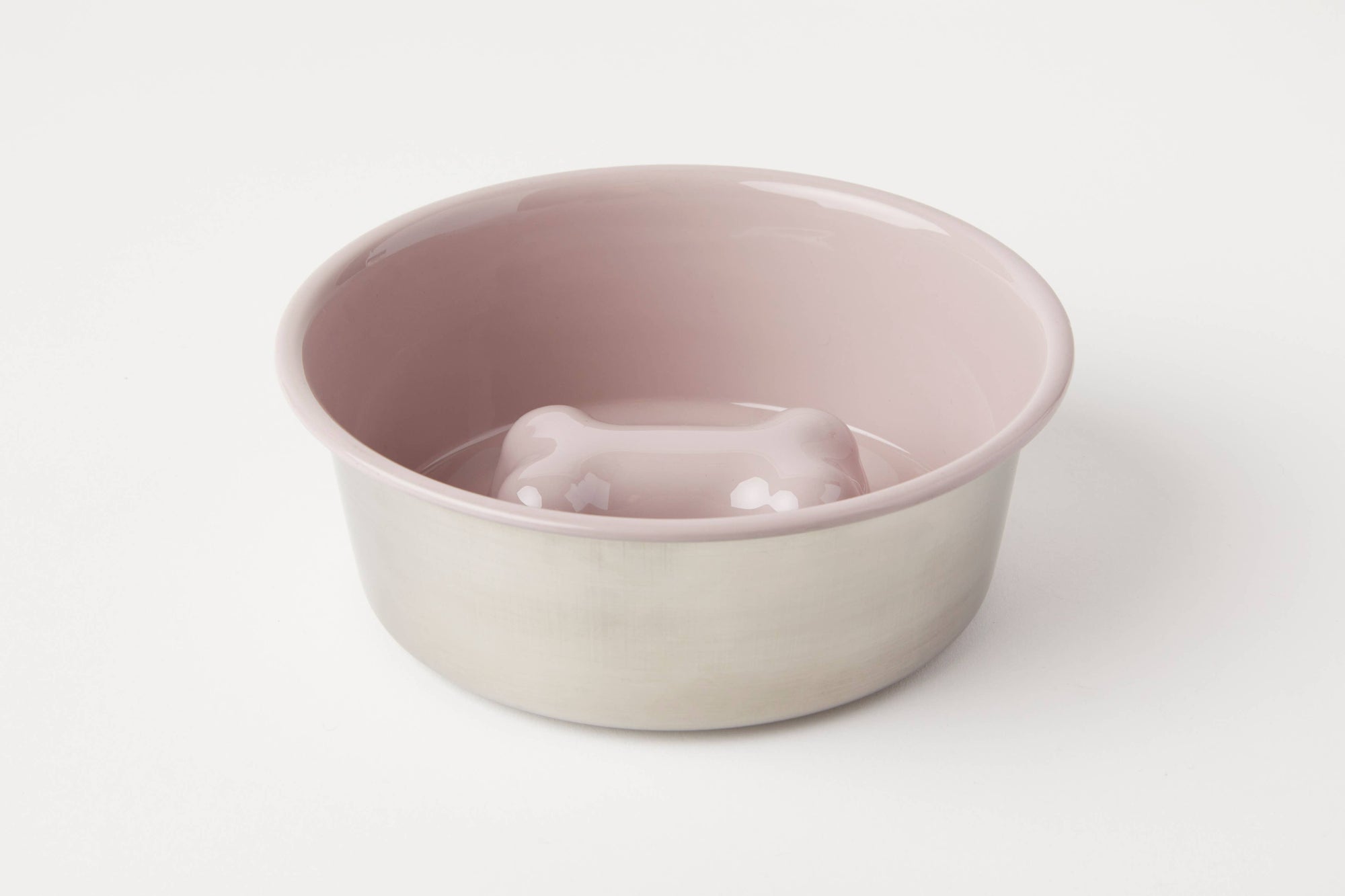 Bone Slow Feeder Bowl Pink (Three Sizes)